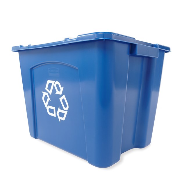 Rubbermaid Commercial Slim Jim Paper Recycling Container Lids - Rectangular - Resin - 4 / Carton - Blue Rubbermaid Commercial Slim Jim Paper Recycling Container Lids - Rectangular - Resin - 4 / Carton - Blue