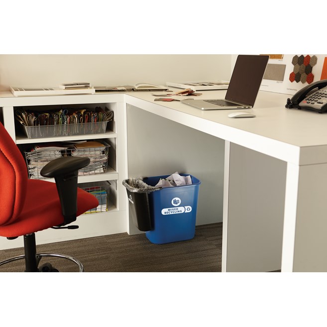 Expert-designed waste stream labels feature three visual cues, the recycling symbol, a stream icon and verbiage proven to increase recycling effectiveness. Kit includes labels designed for wastebaskets.