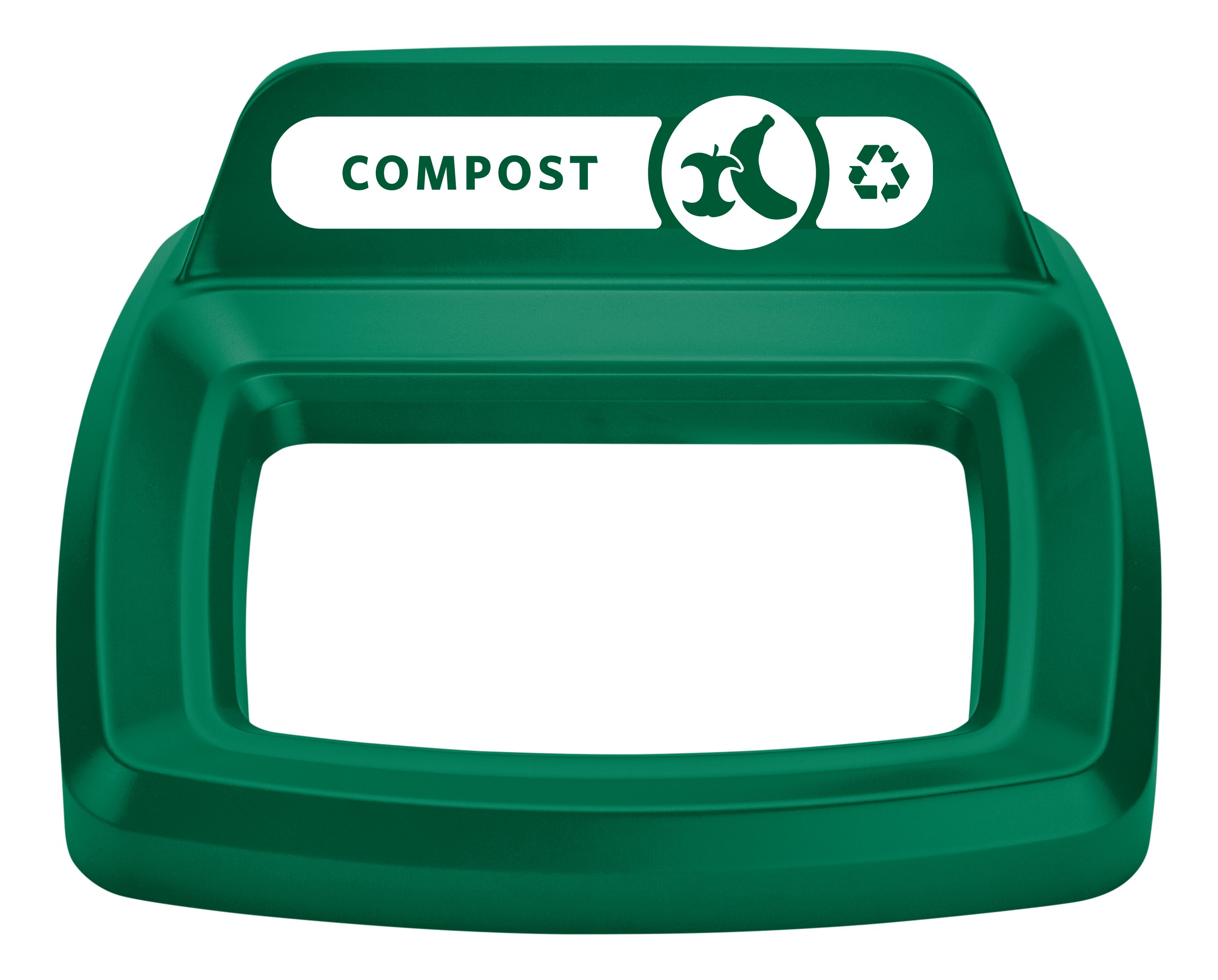 The Rubbermaid Commercial Products Universal Lids are designed to make recycling easier with consistent color-coding, lid openings and waste stream options