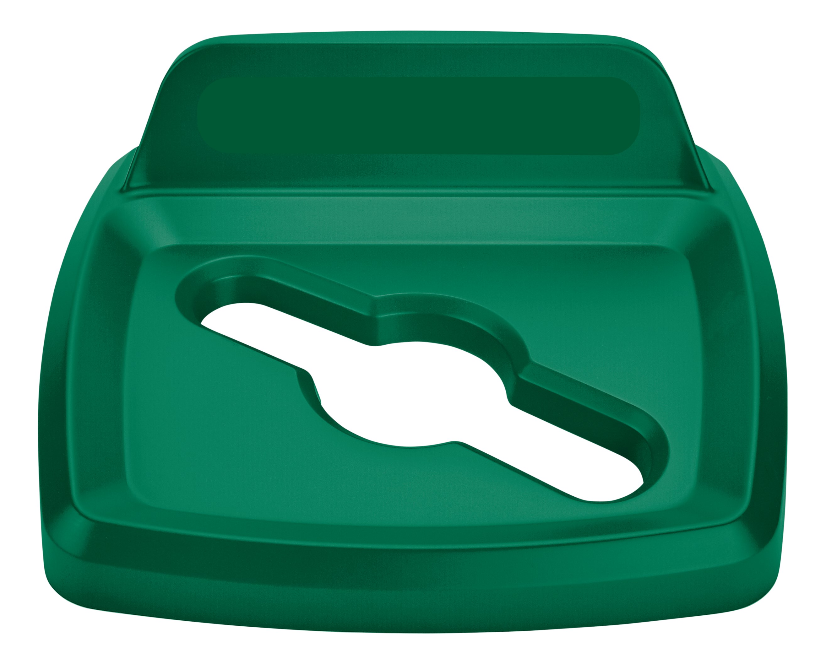 The Rubbermaid Commercial Products Universal Lids are designed to make recycling easier with consistent color-coding, lid openings and waste stream options