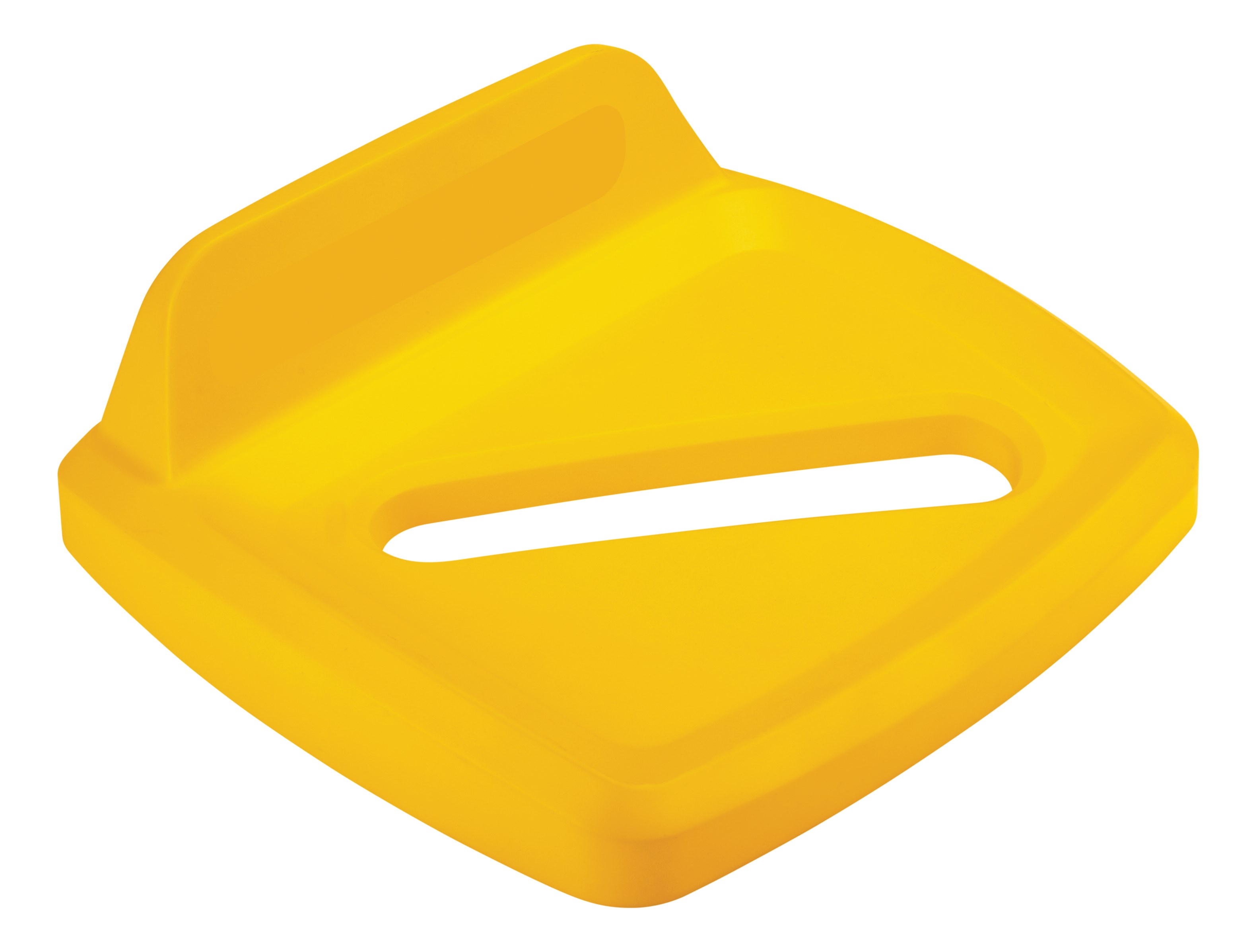 The Rubbermaid Commercial Products Universal Lids are designed to make recycling easier with consistent color-coding, lid openings and waste stream options