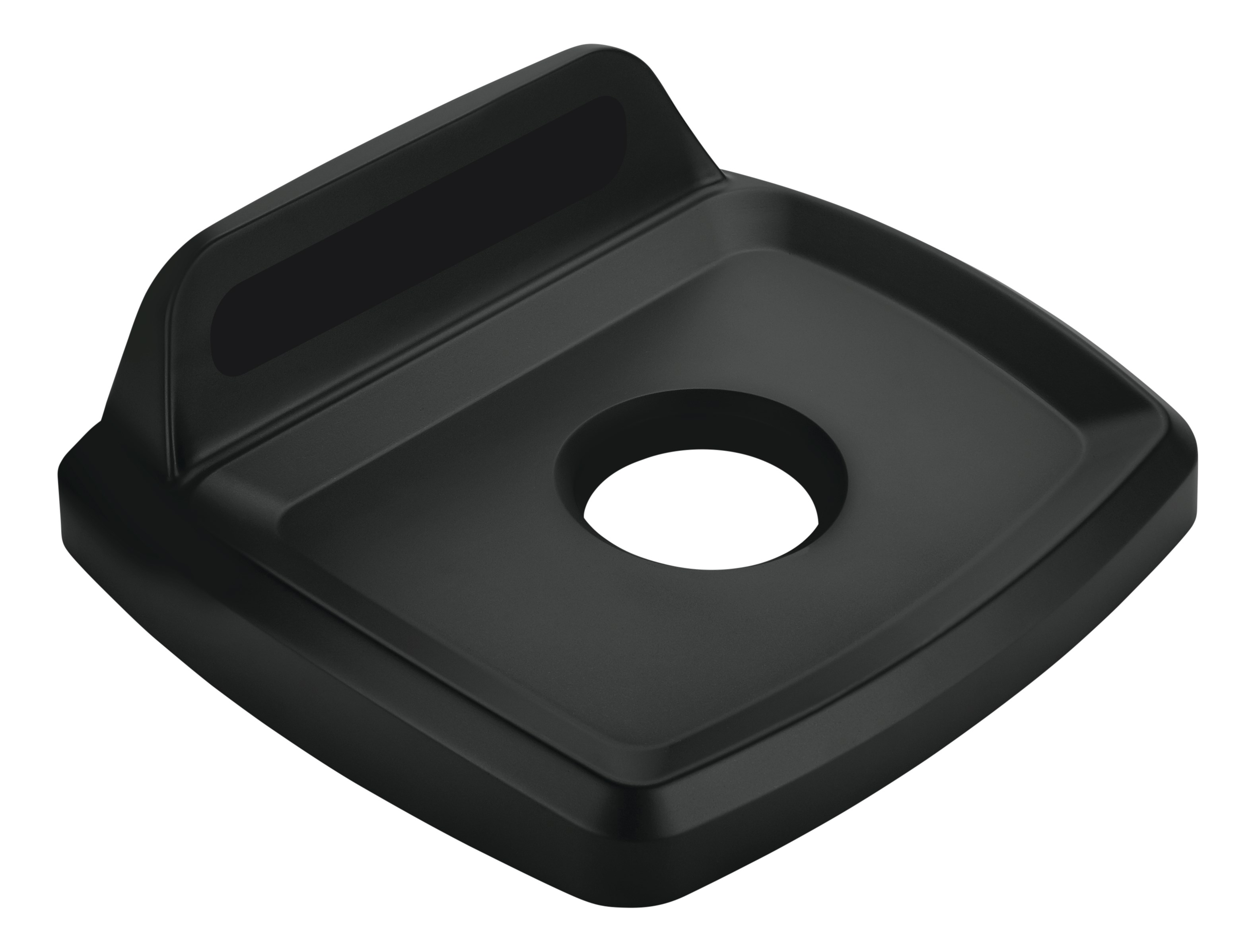 The Rubbermaid Commercial Products Universal Lids are designed to make recycling easier with consistent color-coding, lid openings and waste stream options