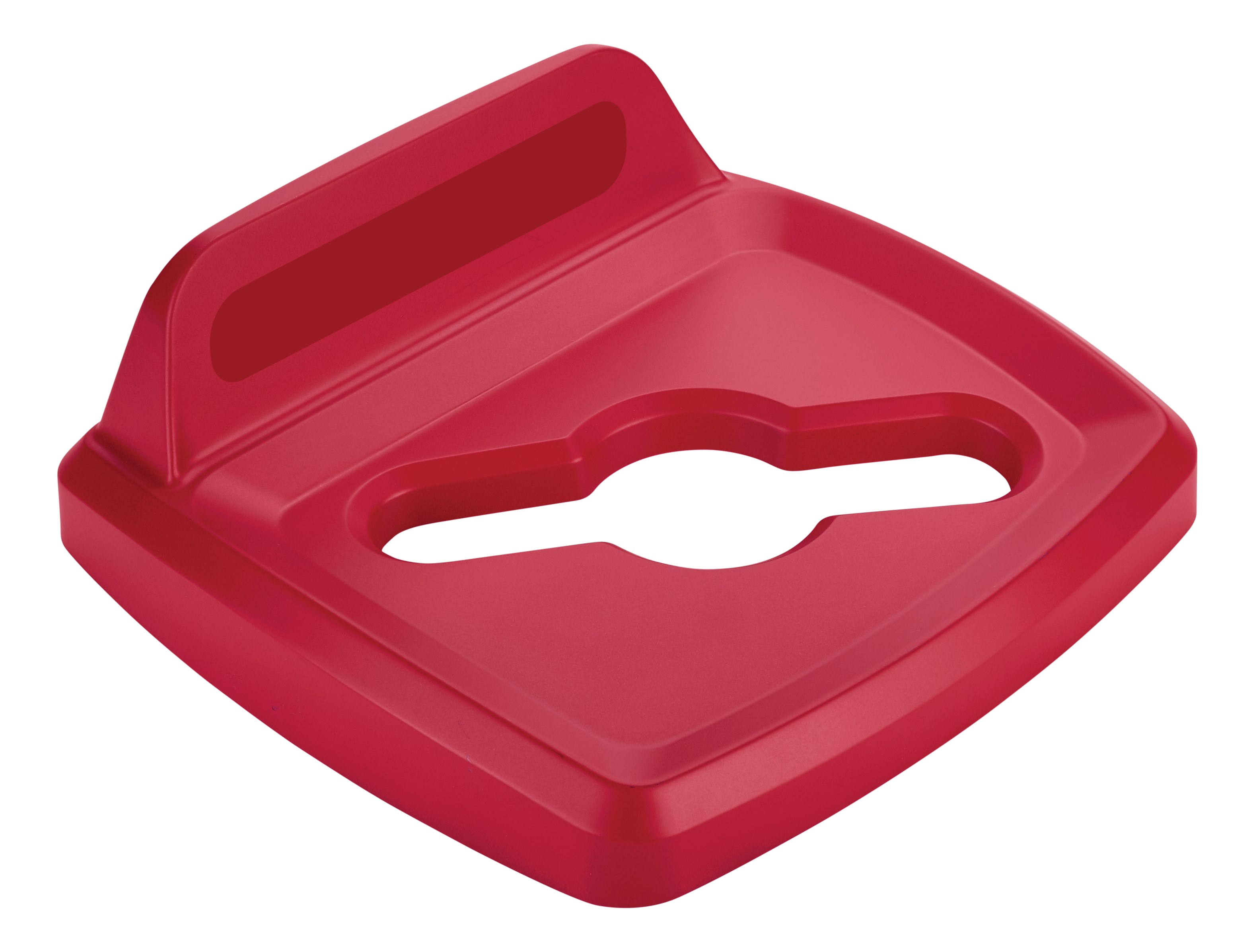 The Rubbermaid Commercial Products Universal Lids are designed to make recycling easier with consistent color-coding, lid openings and waste stream options