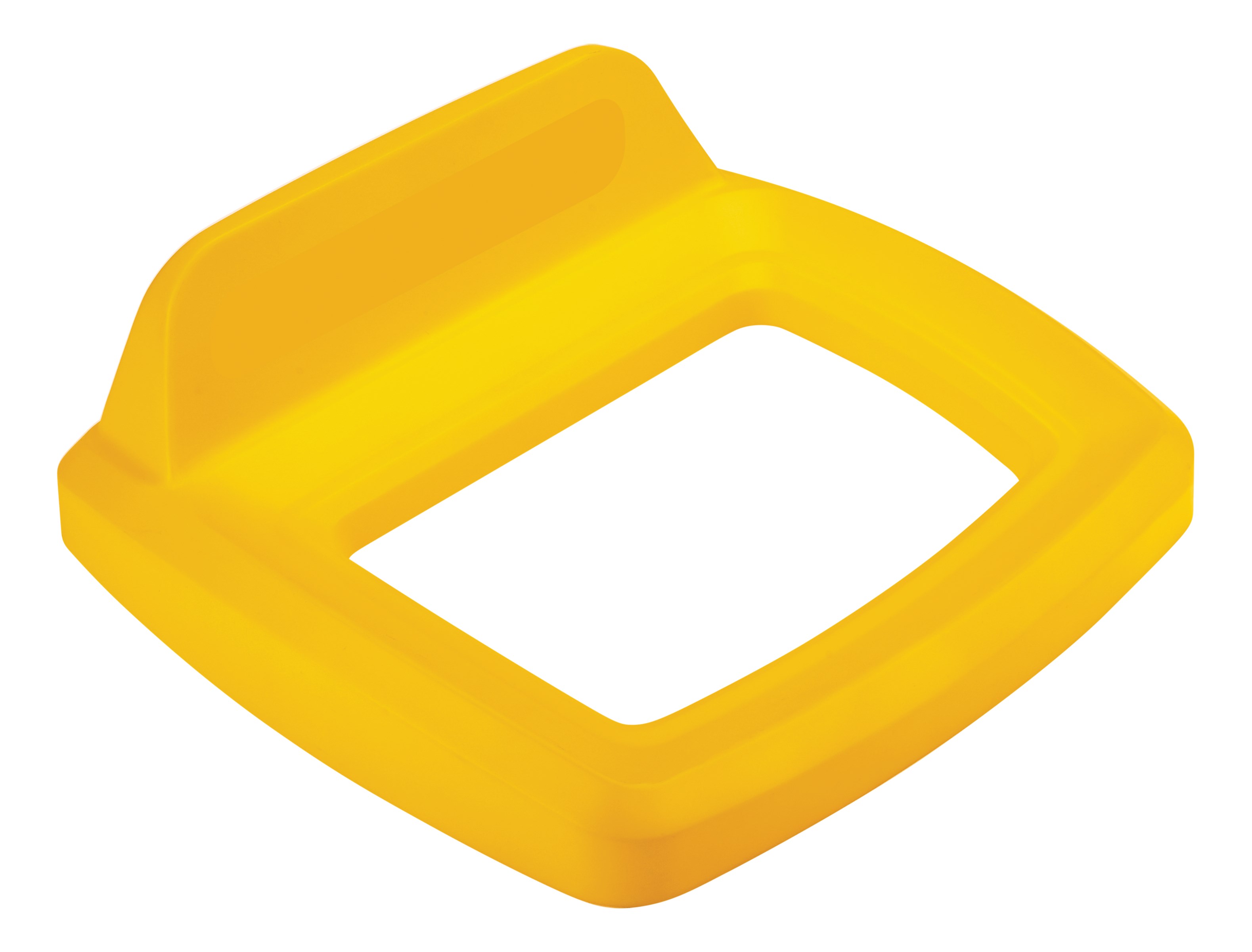 The Rubbermaid Commercial Products Universal Lids are designed to make recycling easier with consistent color-coding, lid openings and waste stream options