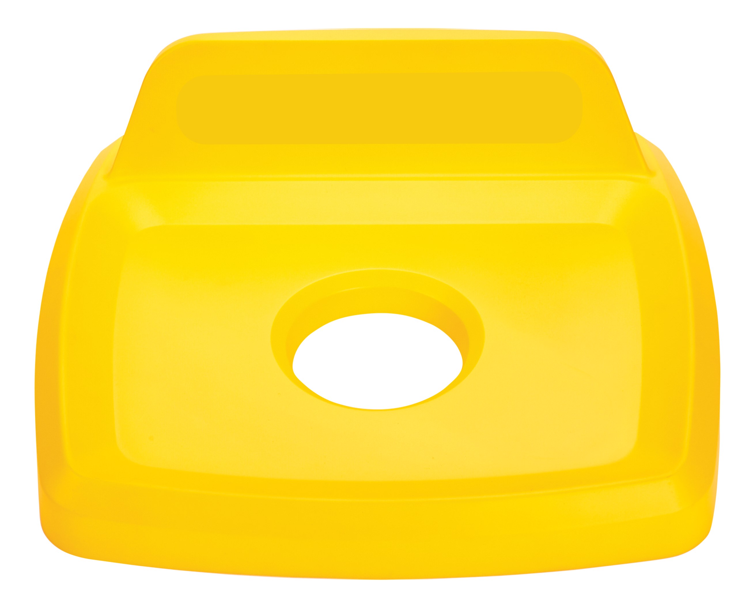 The Rubbermaid Commercial Products Universal Lids are designed to make recycling easier with consistent color-coding, lid openings and waste stream options