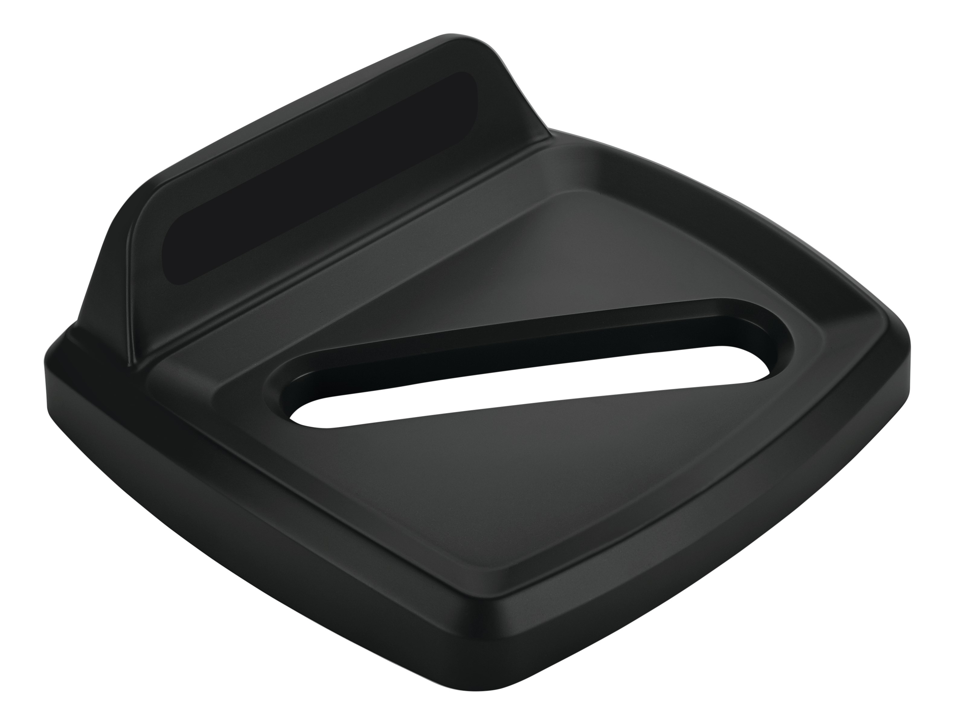 The Rubbermaid Commercial Products Universal Lids are designed to make recycling easier with consistent color-coding, lid openings and waste stream options