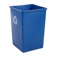 The Rubbermaid Commercial Products Universal Recycling Container is perfect for use in areas of high paper generation, such as near copiers, printers, and in mailrooms. This square recycler contains Post-Consumer Recycled Resin (PCR) exceeding EPA guidelines.