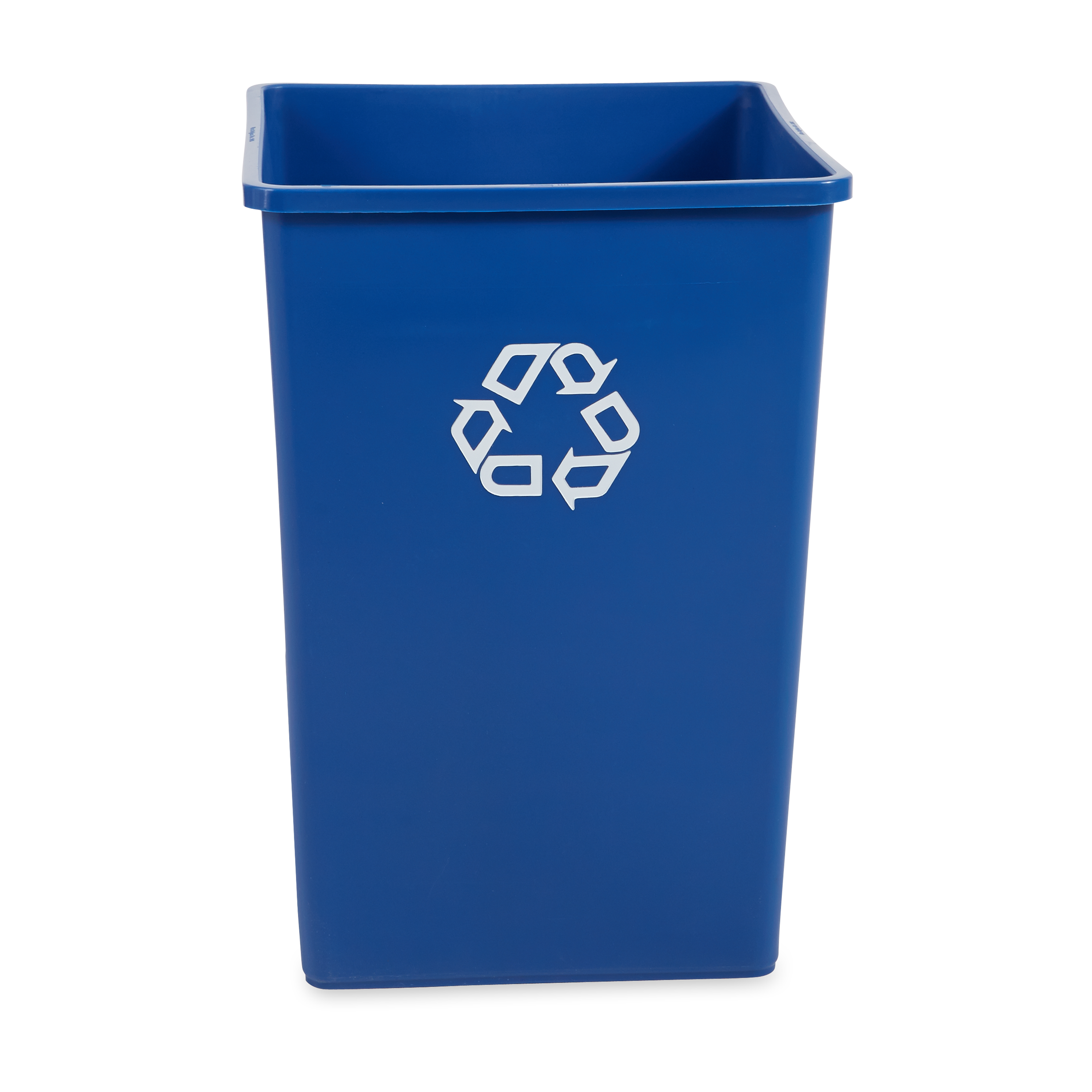 The Rubbermaid Commercial Untouchable® Recycling Container is perfect for use in areas of high paper generation, such as near copiers, printers, and in mailrooms. This square recycler contains Post-Consumer Recycled Resin (PCR) exceeding EPA guidelines.