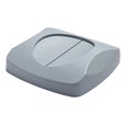 The Universal Container Swing Top Lid helps facilitate recycling sortation and waste disposal.