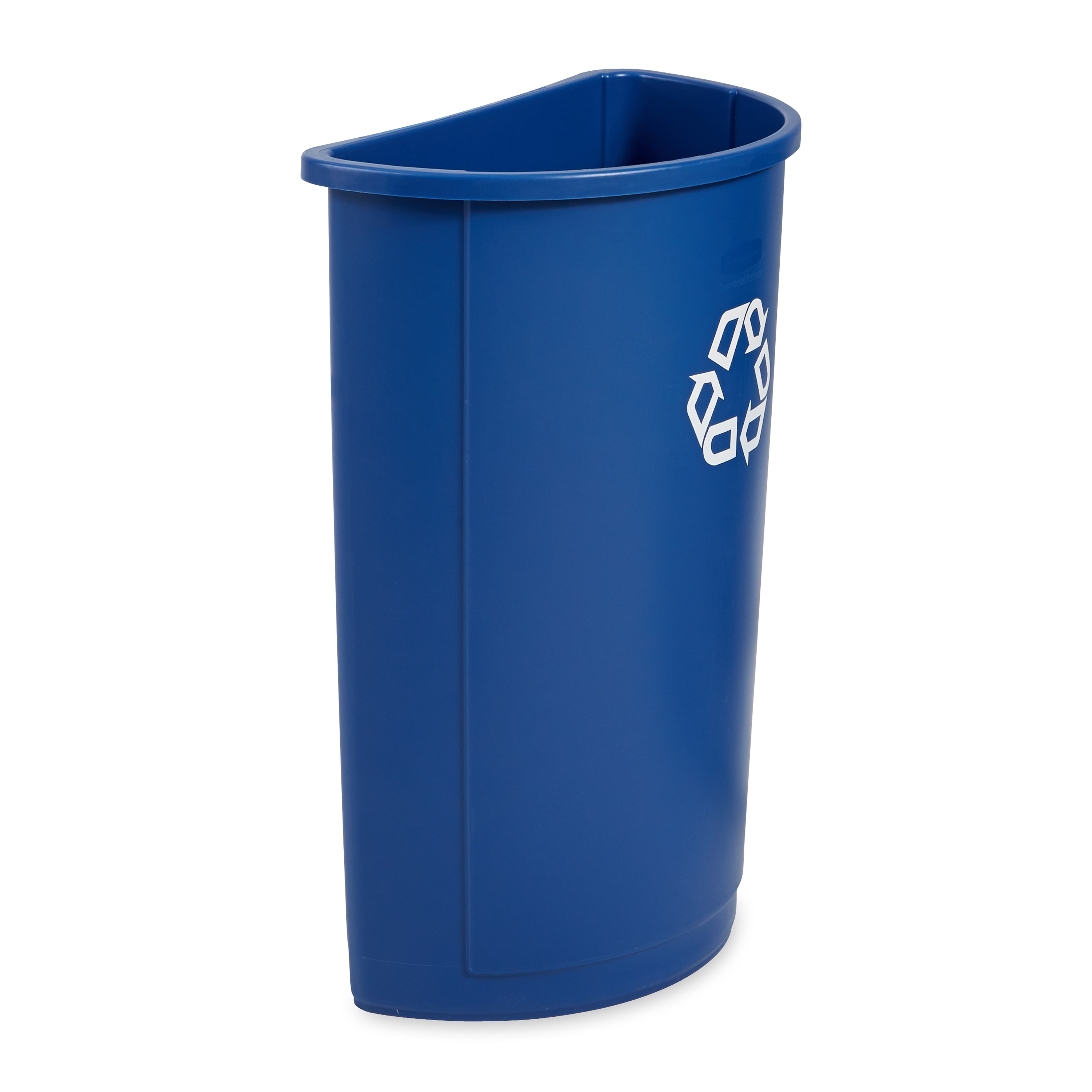 Rubbermaid Commercial Universal Half Round Wastebaskets offers functional waste collection in an elegant design.