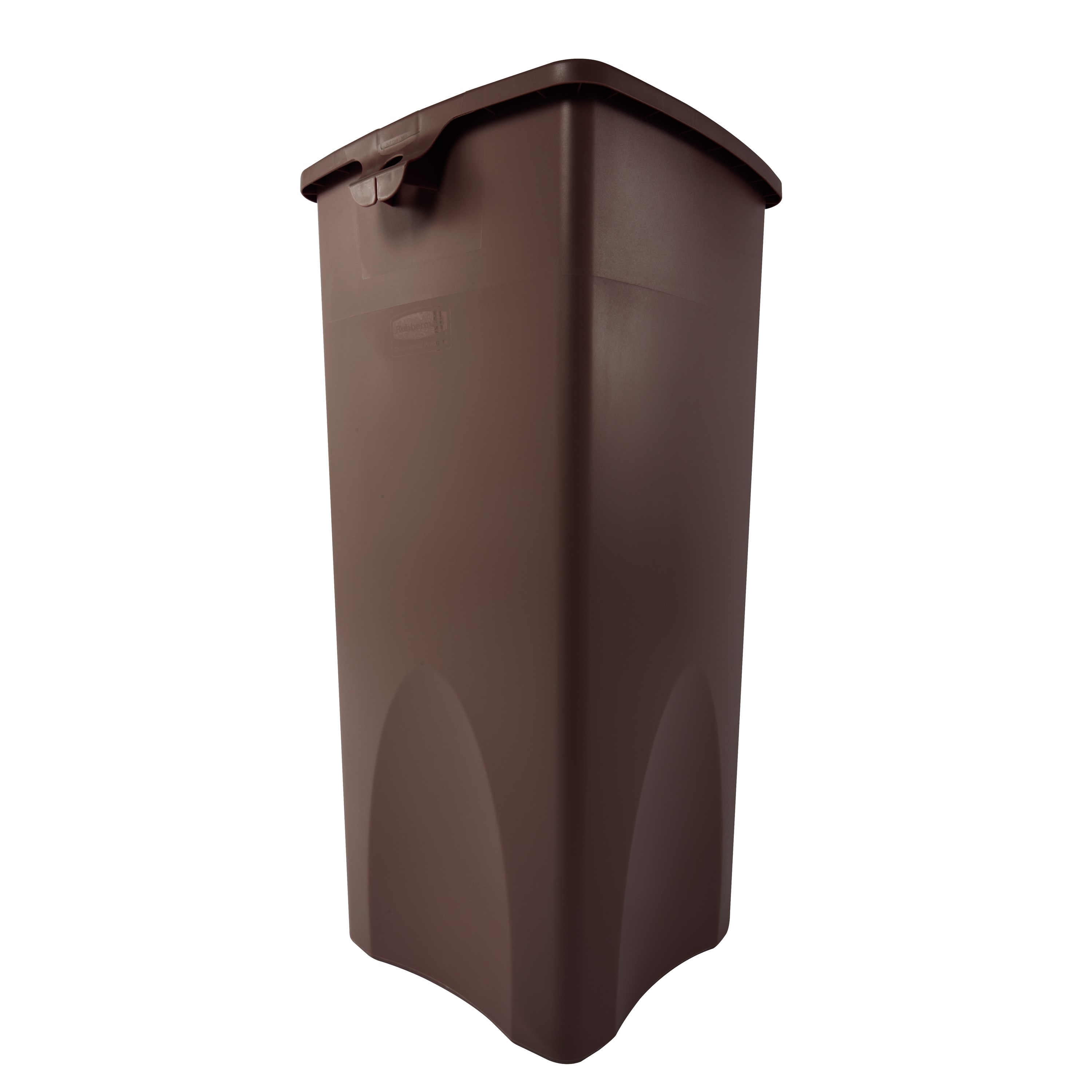 Stationary containers provide convenient central collection sites for multiple work stations or areas.