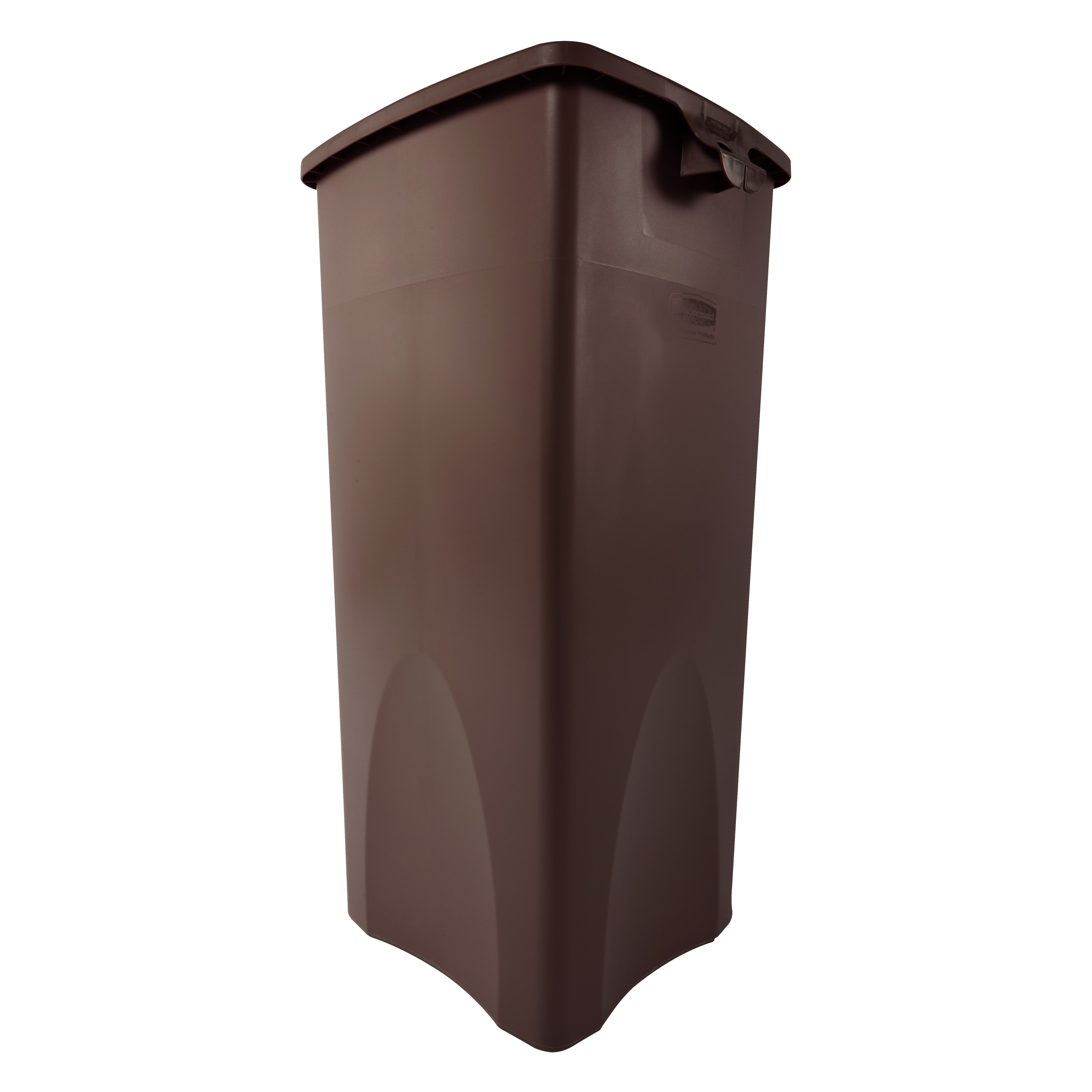 Stationary containers provide convenient central collection sites for multiple work stations or areas.