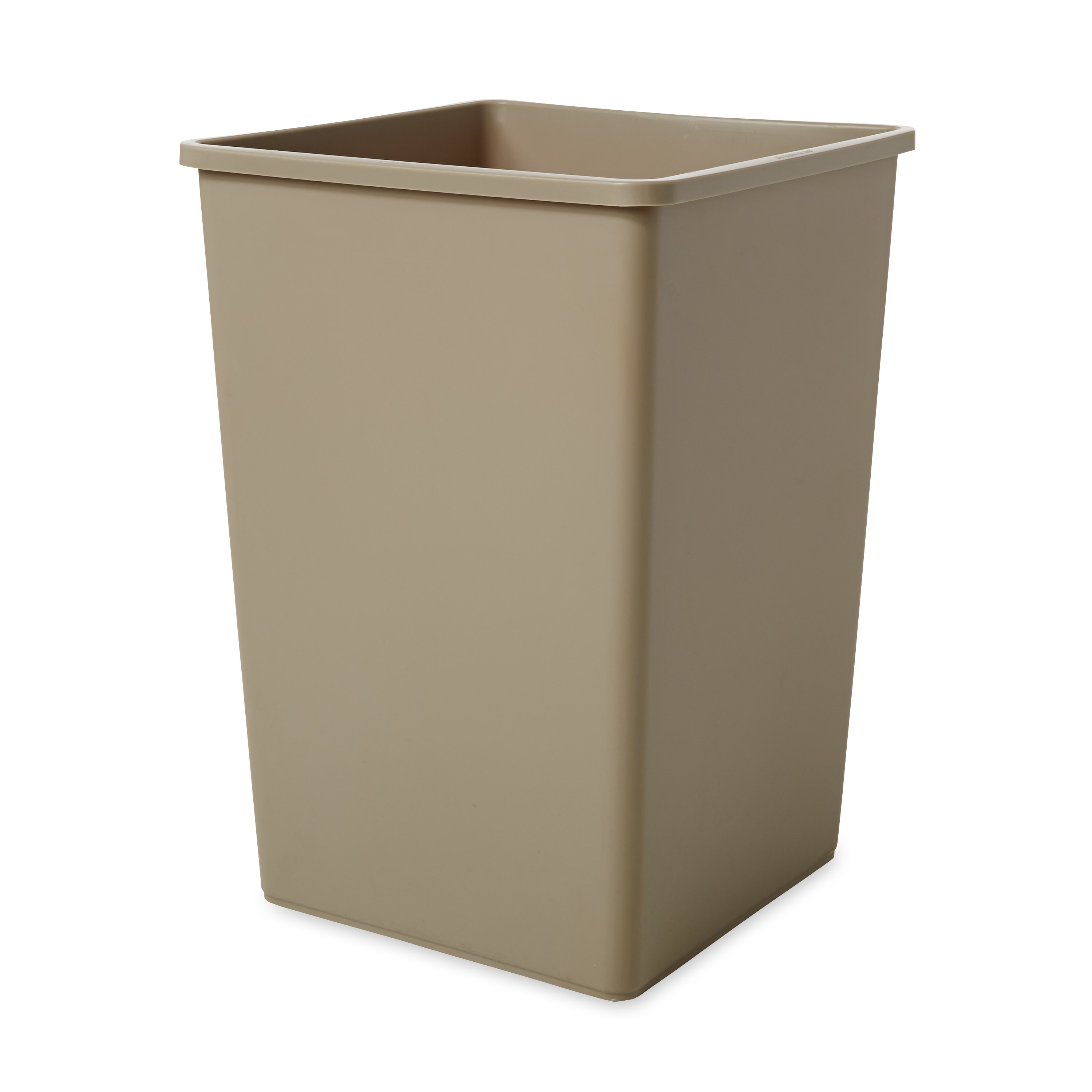 Stationary containers provide convenient central collection sites for multiple work stations or areas.