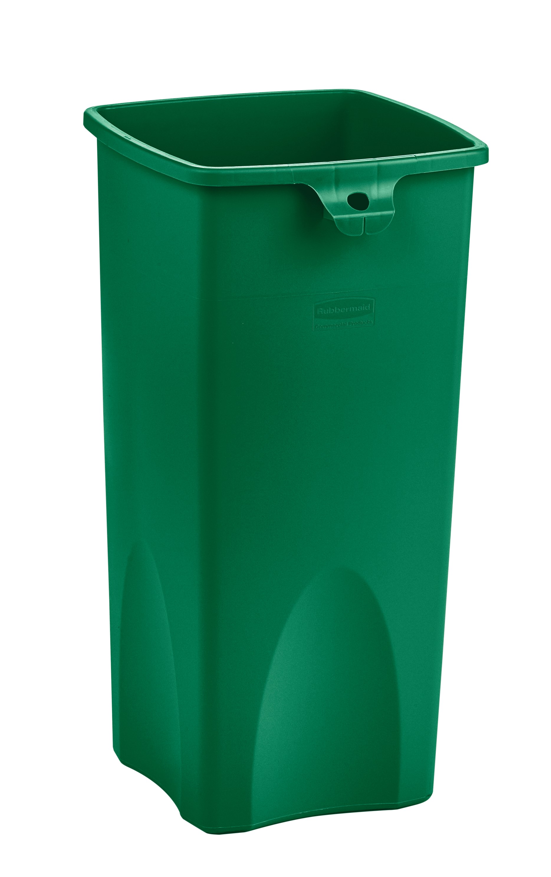 Stationary containers provide convenient central collection sites for multiple work stations or areas.