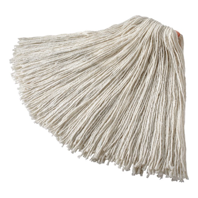 Economical, 4-ply cut-end mop for floor finish applications. Excellent absorbency and release characteristics. For economical floor finish applications. Recycled content: up to 75%. Nonlaunderable, bucket wash/wring only.