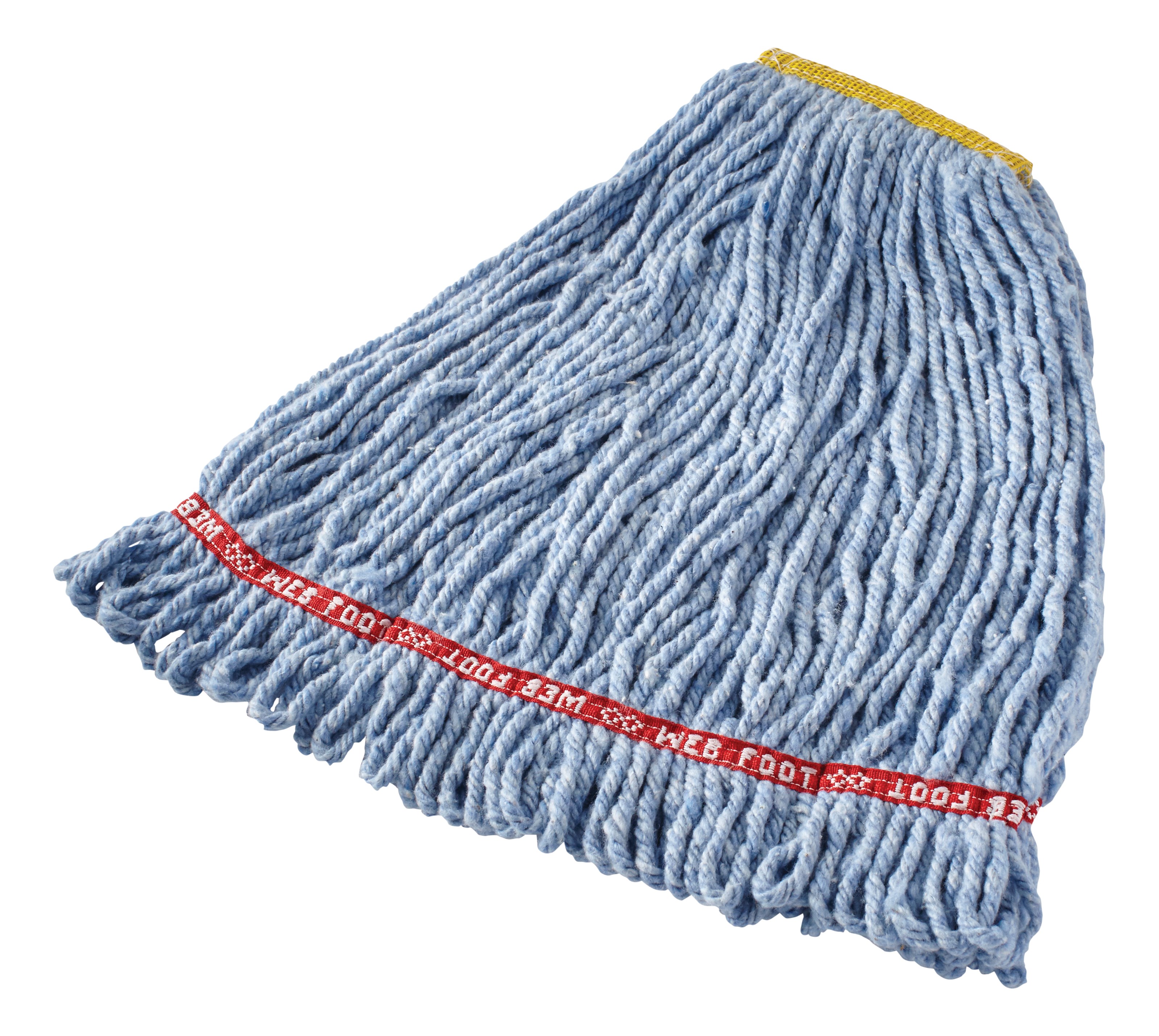 Web Foot® Blend Shrinkless Mop is made from a balanced 4-ply blend of cotton and synthetic yarn for high absorbency that is ideal for general purpose mopping.