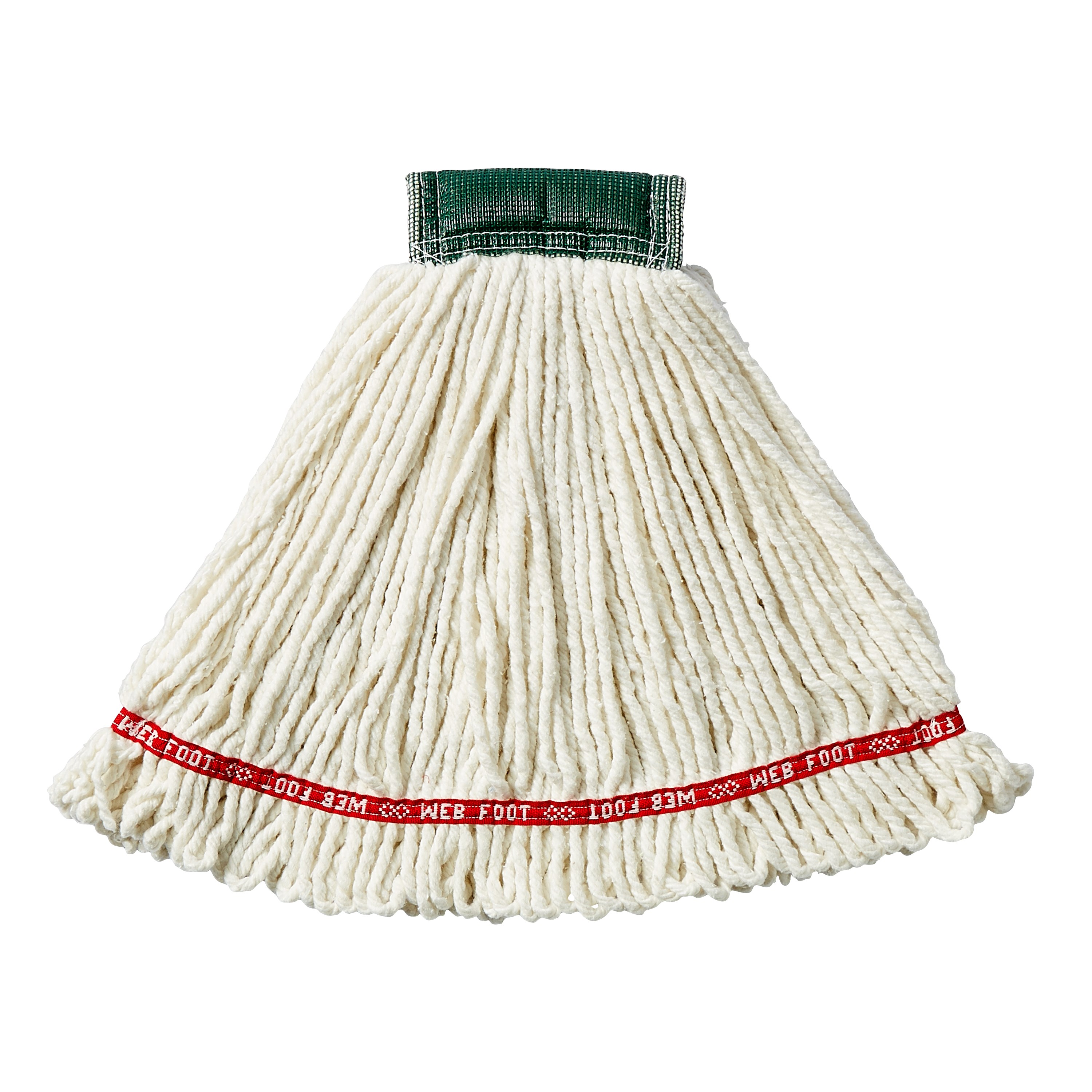Web Foot® Blend Shrinkless Mop is made from a balanced 4-ply blend of cotton and synthetic yarn for high absorbency that is ideal for general purpose mopping.