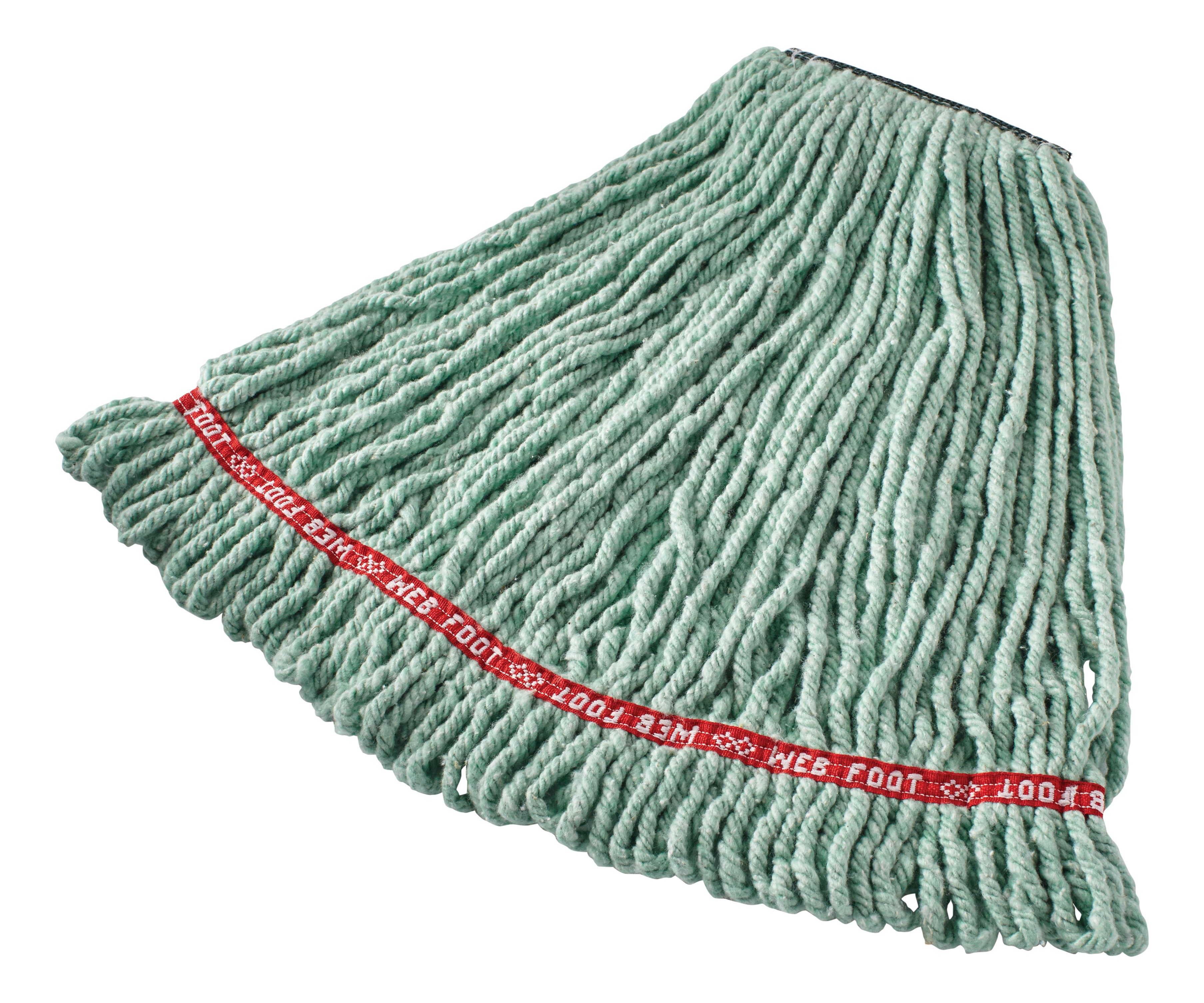 Web Foot® Blend Shrinkless Mop is made from a balanced 4-ply blend of cotton and synthetic yarn for high absorbency that is ideal for general purpose mopping.