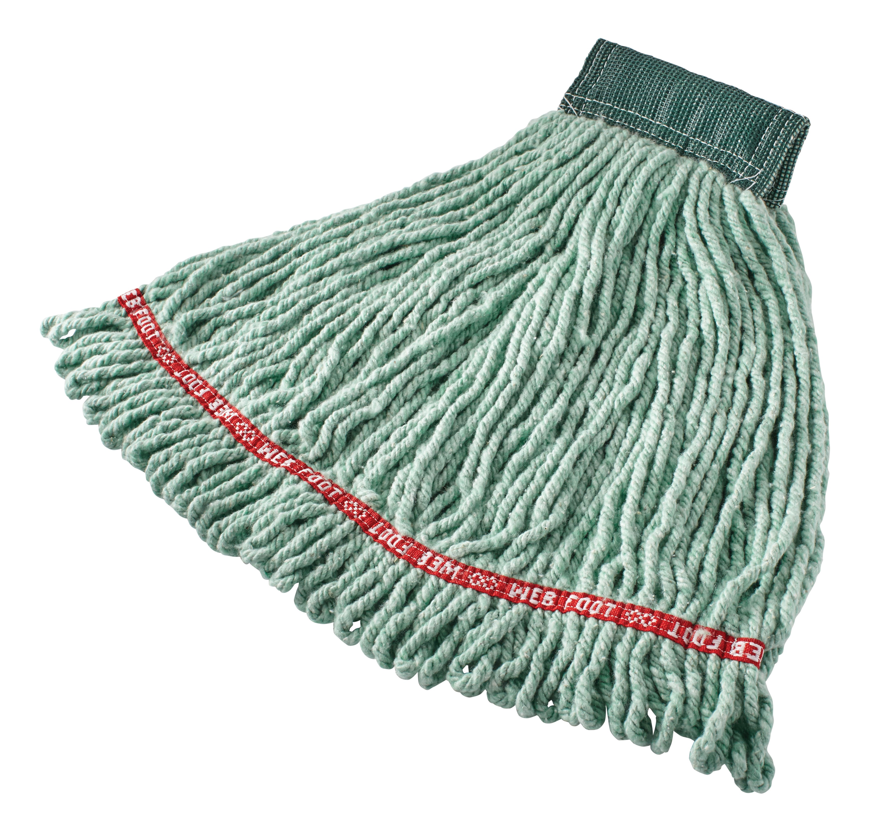 Web Foot® Blend Shrinkless Mop is made from a balanced 4-ply blend of cotton and synthetic yarn for high absorbency that is ideal for general purpose mopping.