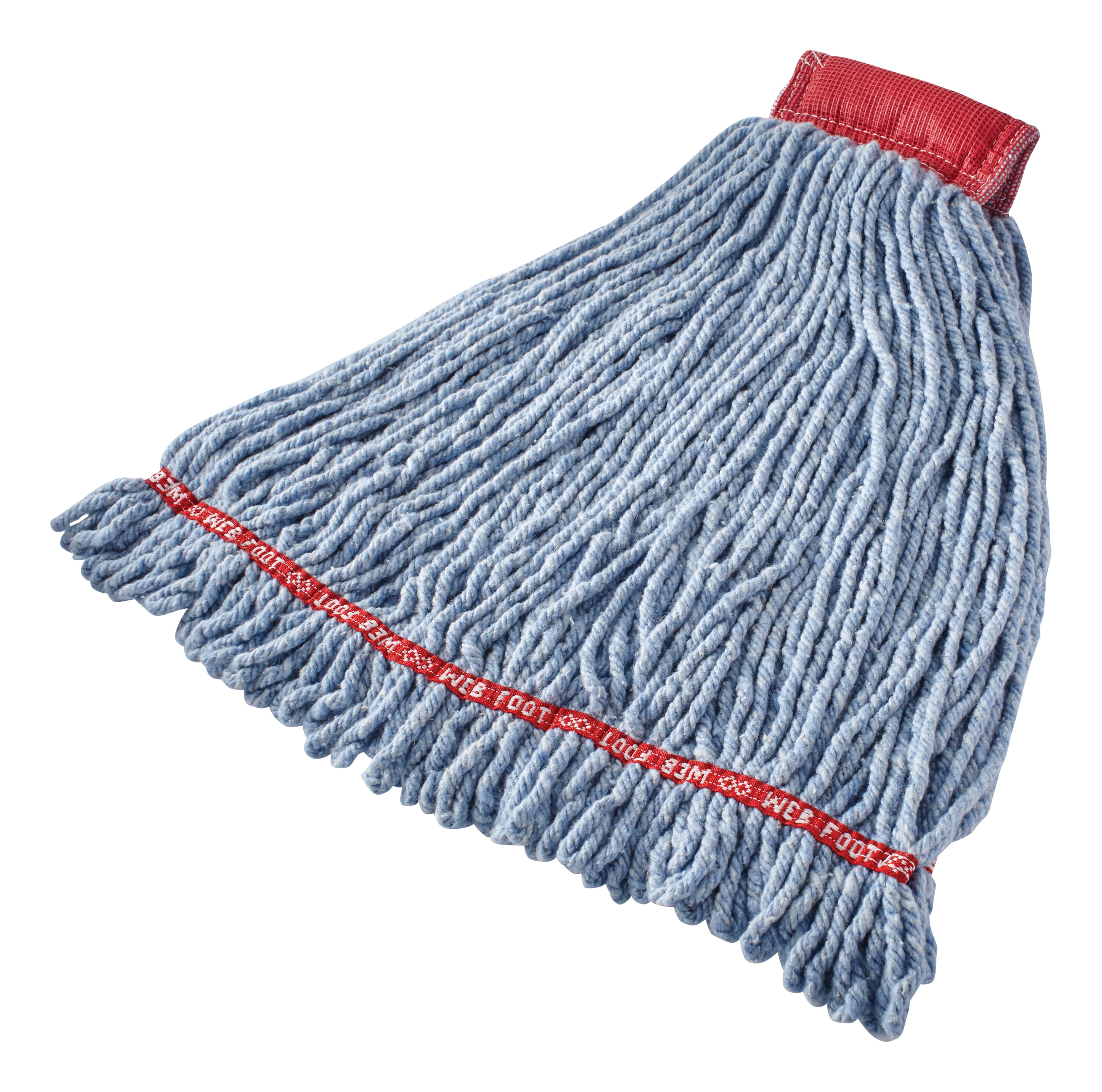 Web Foot® Blend Shrinkless Mop is made from a balanced 4-ply blend of cotton and synthetic yarn for high absorbency that is ideal for general purpose mopping.