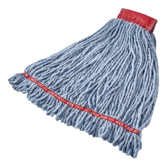 Web Foot® Blend Shrinkless Mop is made from a balanced 4-ply blend of cotton and synthetic yarn for high absorbency that is ideal for general purpose mopping.