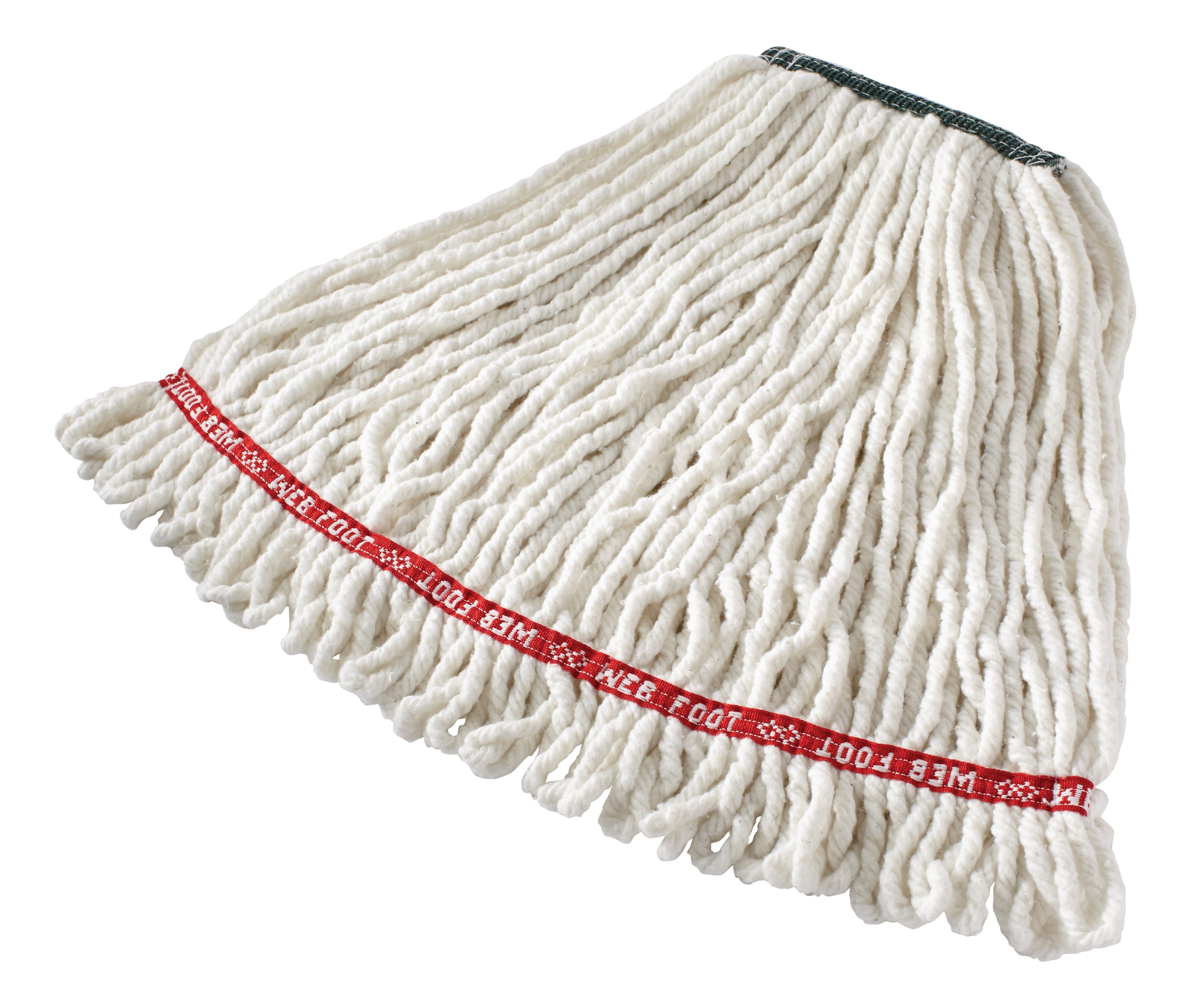 Web Foot® Blend Shrinkless Mop is made from a balanced 4-ply blend of cotton and synthetic yarn for high absorbency that is ideal for general purpose mopping.