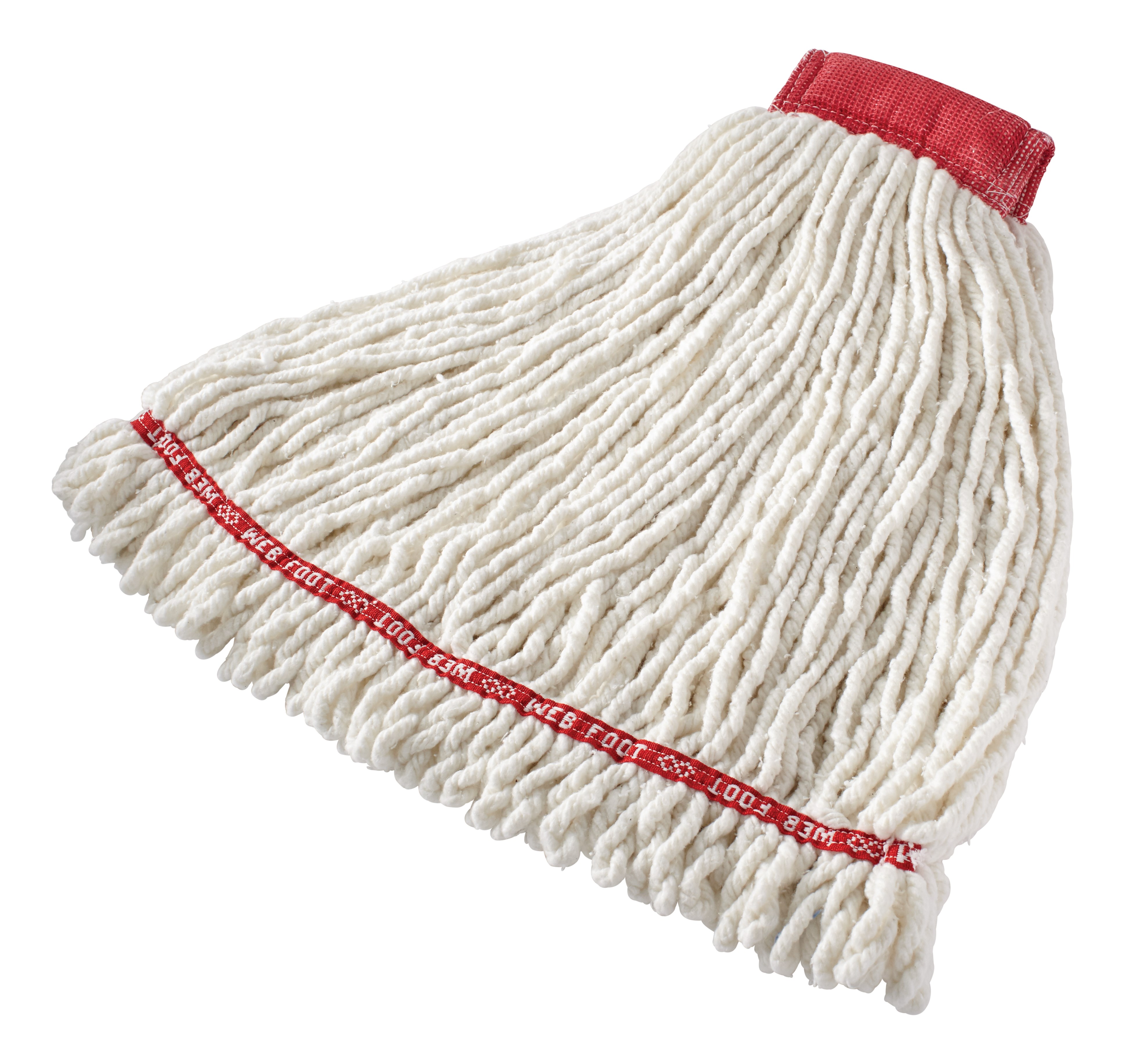 Web Foot® Blend Shrinkless Mop is made from a balanced 4-ply blend of cotton and synthetic yarn for high absorbency that is ideal for general purpose mopping.