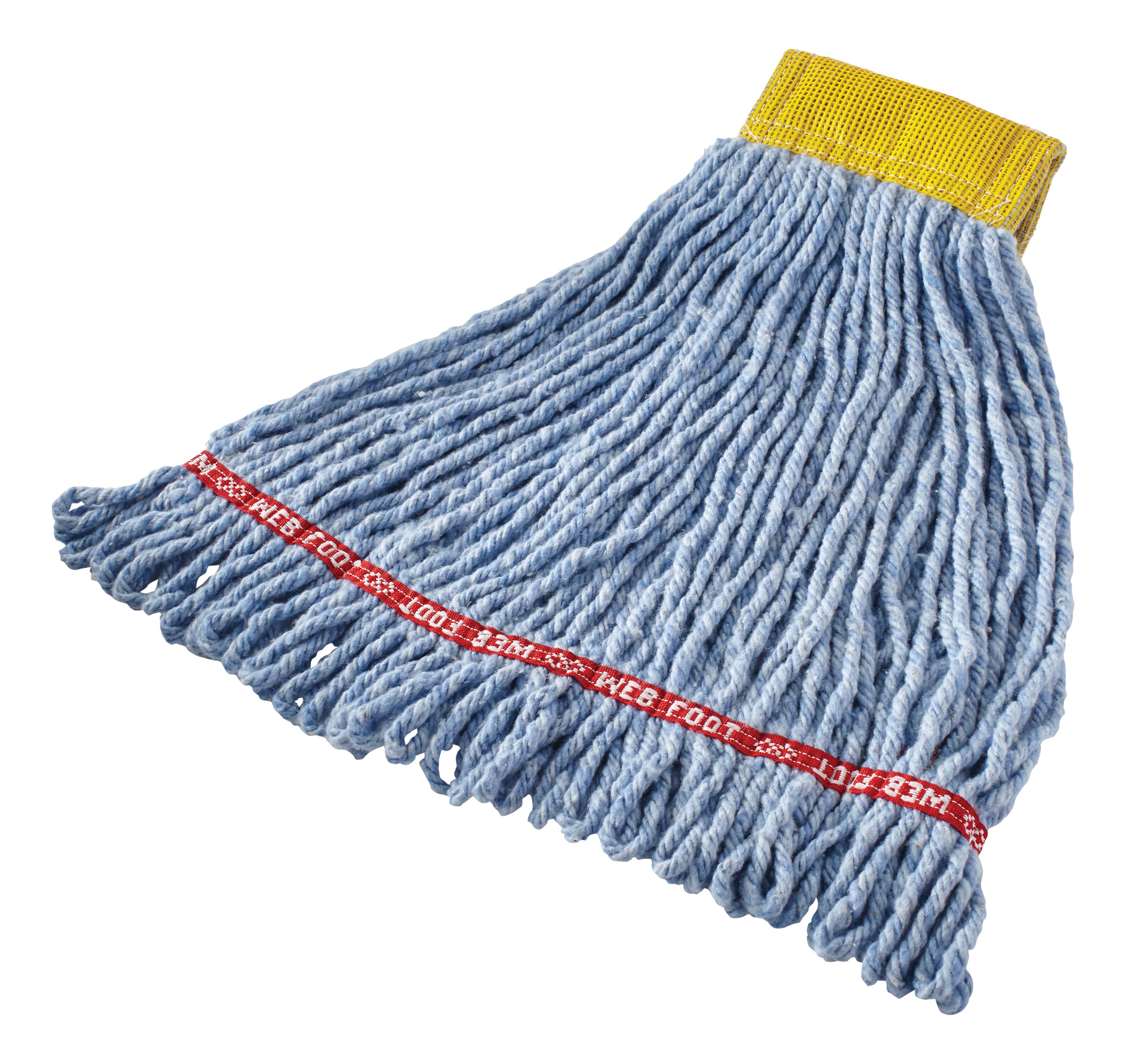 Web Foot® Blend Shrinkless Mop is made from a balanced 4-ply blend of cotton and synthetic yarn for high absorbency that is ideal for general purpose mopping.