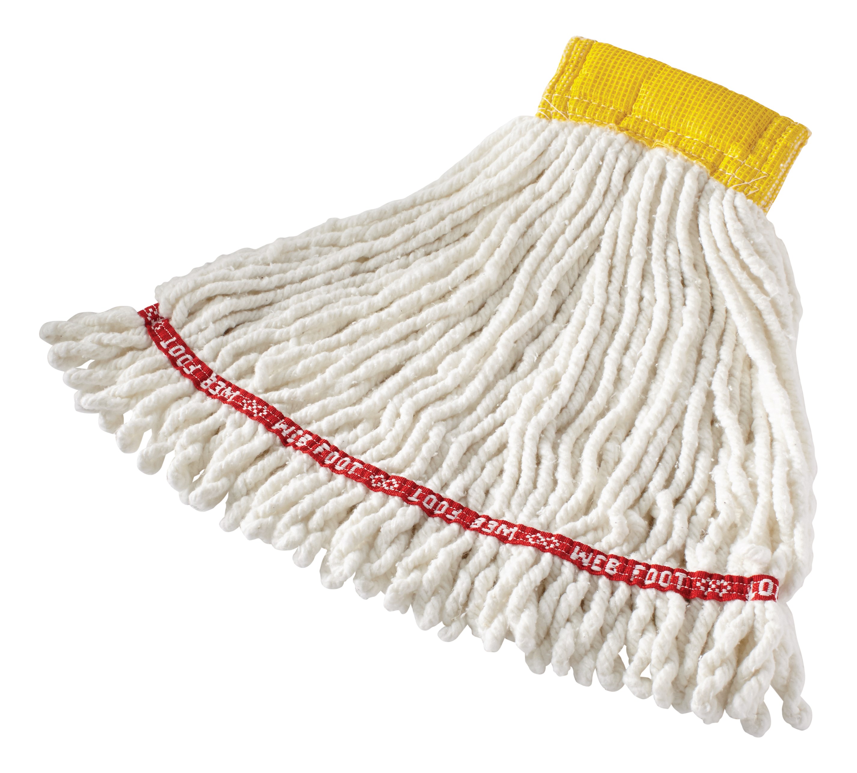 Web Foot® Blend Shrinkless Mop is made from a balanced 4-ply blend of cotton and synthetic yarn for high absorbency that is ideal for general purpose mopping.