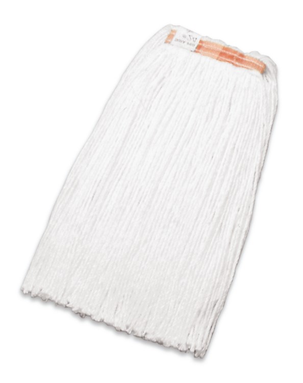 The Rubbermaid Commercial Dura Pro Cut End Mop features a bolt-on head for general purpose mopping.