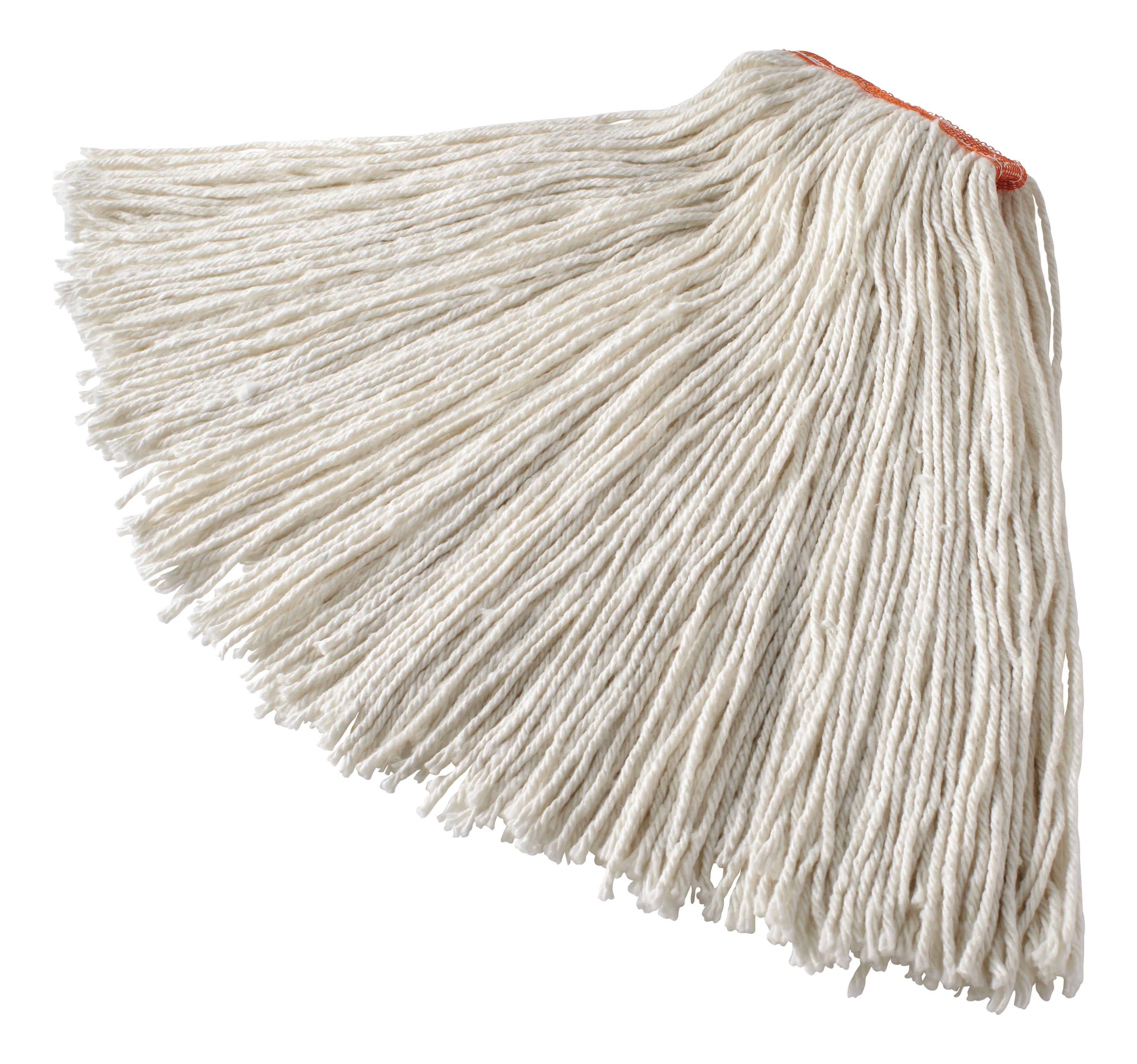 The Rubbermaid Commercial Cut End Mop features a bolt-on head for general purpose mopping.