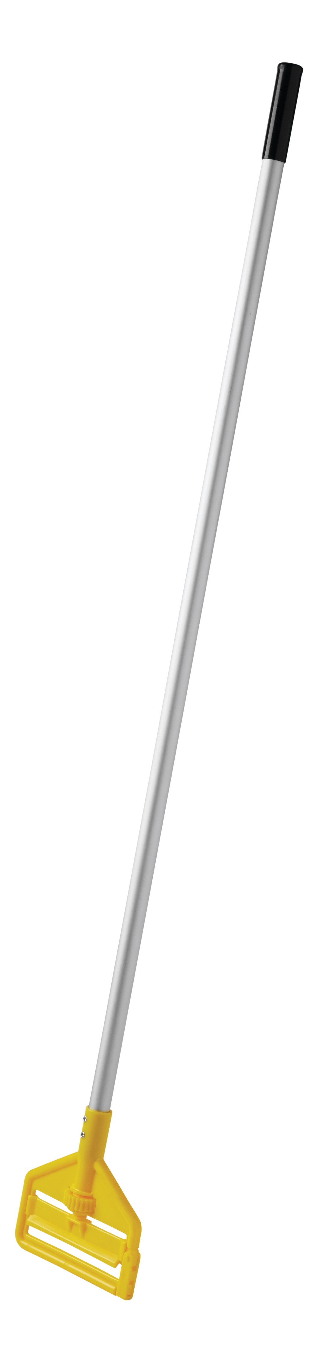 Invader® Side-Gate Mop Handle makes removing and replacing mop heads easy and efficient. Thumbwheel clamps the mop firmly in place; should be used with 1"  headband mops only.