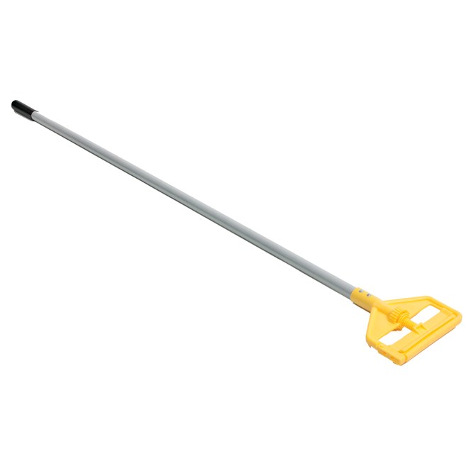 Invader® Side-Gate Mop Handle makes removing and replacing mop heads easy and efficient. Thumbwheel clamps the mop firmly in place; should be used with 1"  headband mops only.