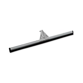 The heavy-duty floor squeegee has a natural moss rubber blade. It accepts a tapered handle. It is used to clean up wet or dry spills in commercial, medical, and industrial environments.