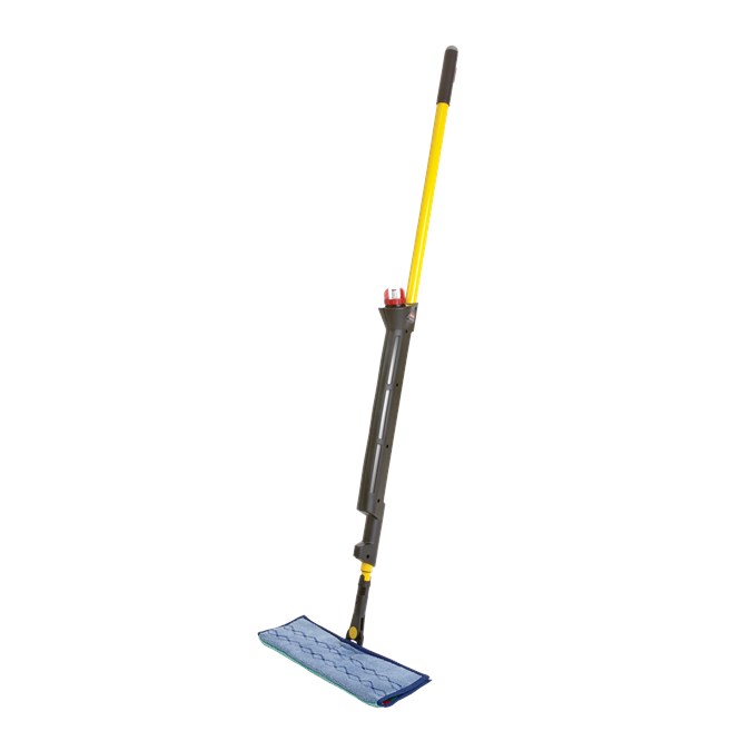 HYGEN™ PULSE™ Double-Sided Mop Kit combines dust and wet mopping with one convenient tool making floor cleaning faster than ever before. Industry-leading microfiber, onboard reservoir, and use-controlled release of solution mean cleaner floors faster, easier, and more effectively.