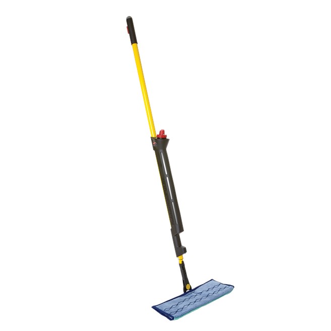 HYGEN™ PULSE™ Double-Sided Mop Kit combines dust and wet mopping with one convenient tool making floor cleaning faster than ever before. Industry-leading microfiber, onboard reservoir, and use-controlled release of solution mean cleaner floors faster, easier, and more effectively.