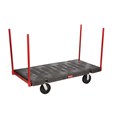 The Rubbermaid Commercial Stanchion Platform Truck 30"X60" with 8"POLYOLEFIN casters, 2500 lb. capacity