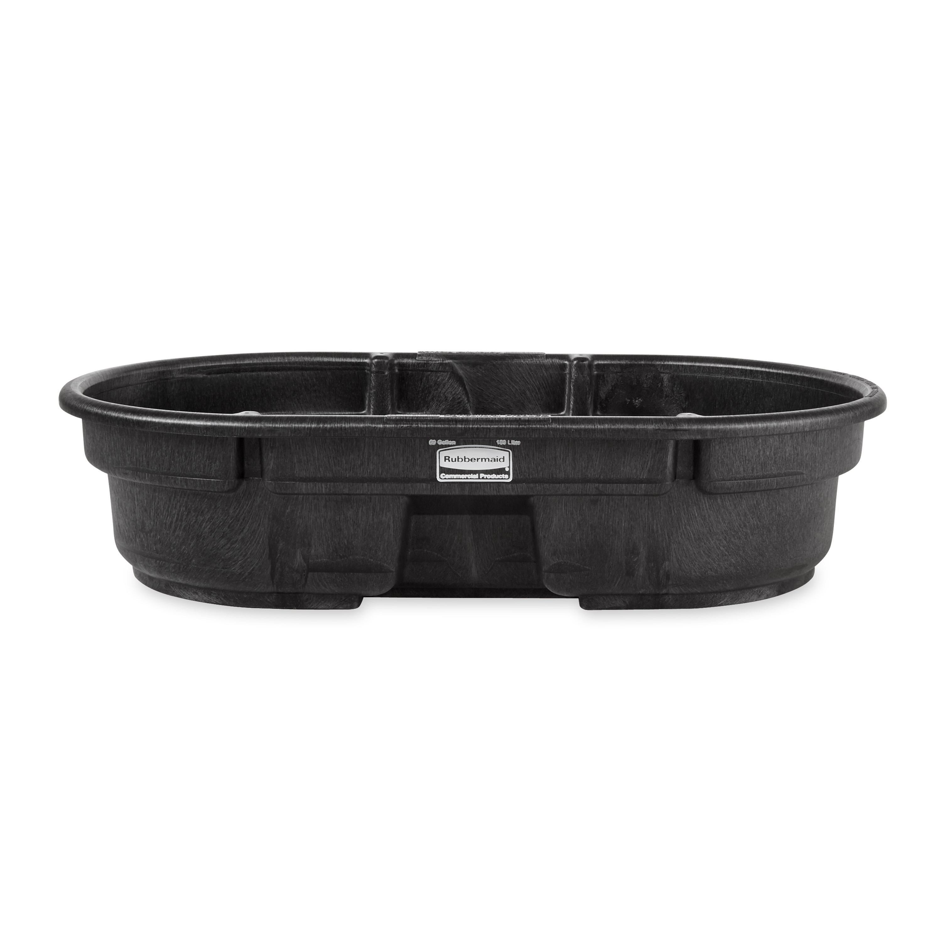 The 50 Gallon Stock Tank is constructed from molded polyethylene for superior performance and long-lasting durability in all types of weather. Sleek appearance features stepped sidewalls and reinforced ribbing to provide added strength and stability. Traditionally used for providing drinking water to farm animals.