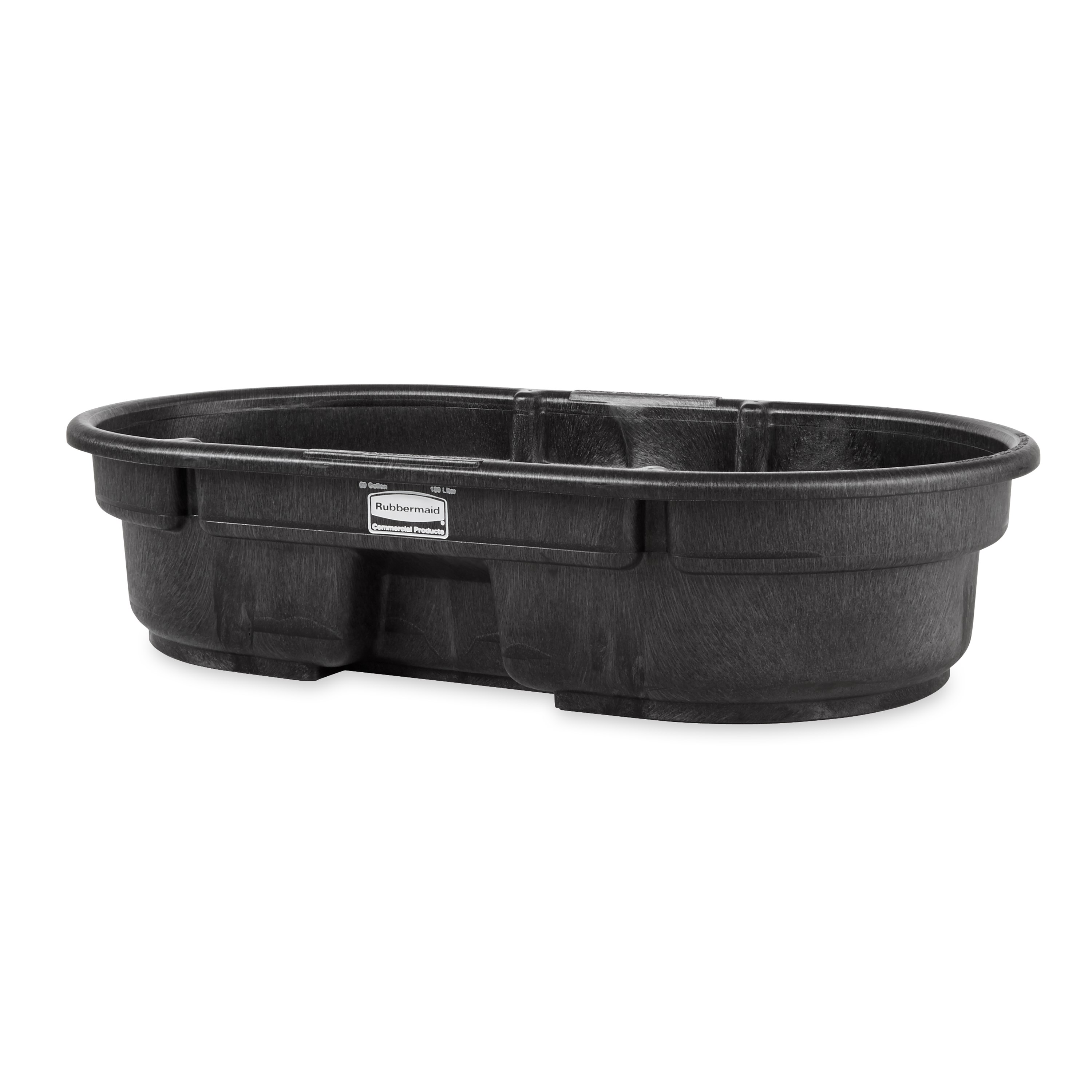 The 50 Gallon Stock Tank is constructed from molded polyethylene for superior performance and long-lasting durability in all types of weather. Sleek appearance features stepped sidewalls and reinforced ribbing to provide added strength and stability. Traditionally used for providing drinking water to farm animals.