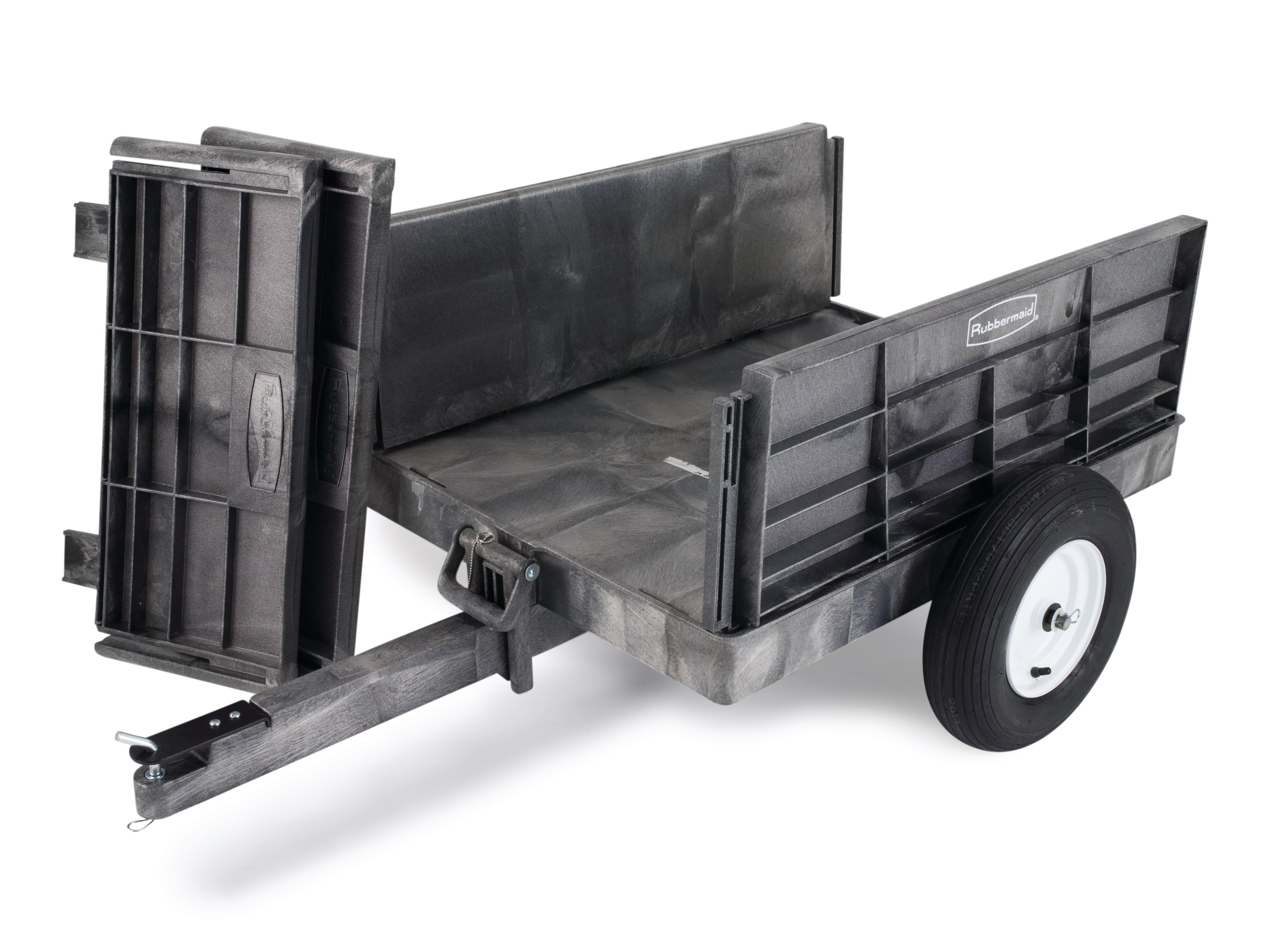 The Rubbermaid Commercial Tractor Cart 8 CF unassembled, 750 lb. capacity