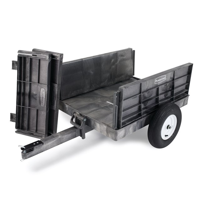 The Rubbermaid Commercial Tractor Cart 8 CF unassembled, 750 lb. capacity