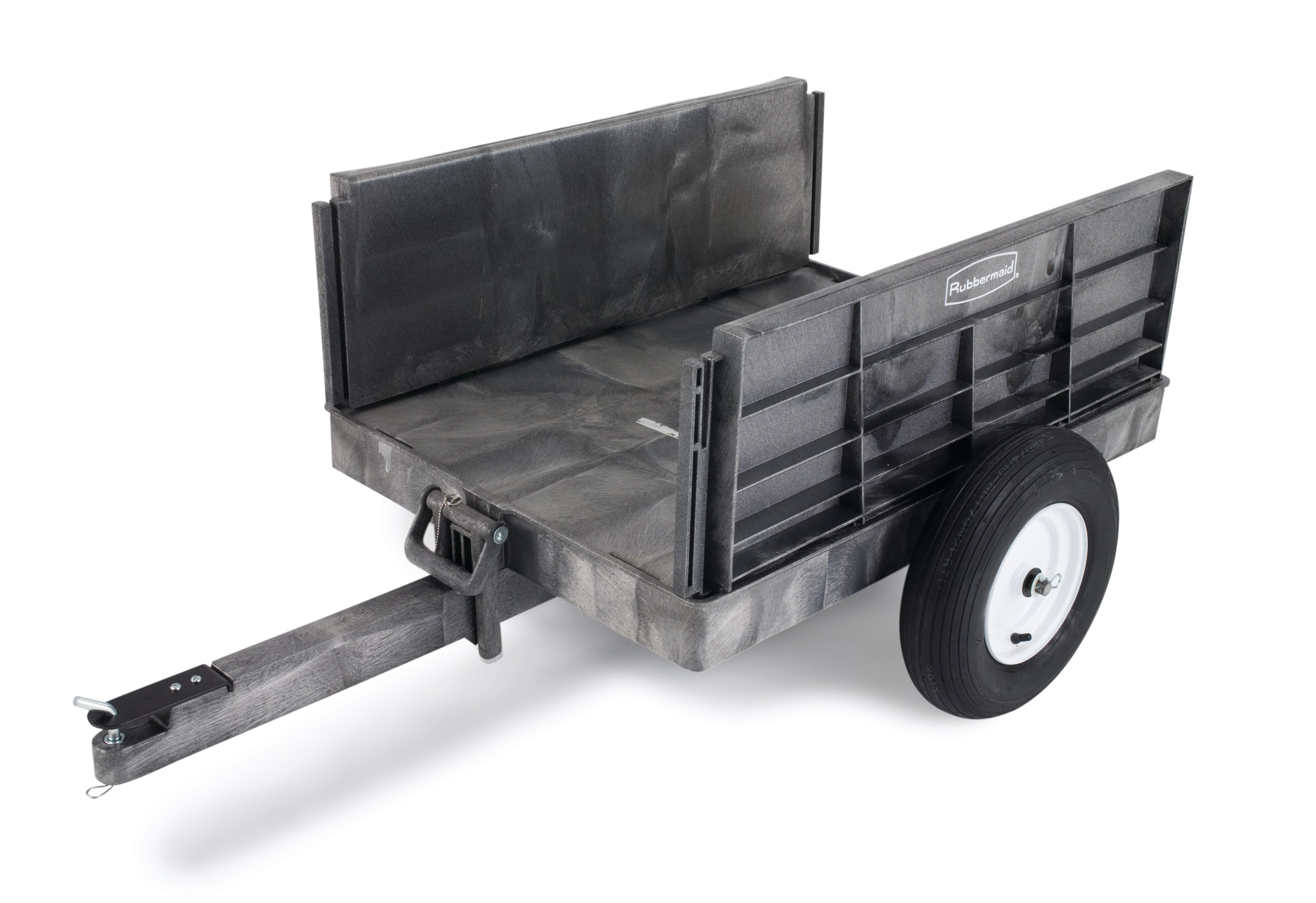 The Rubbermaid Commercial Tractor Cart 8 CF unassembled, 750 lb. capacity