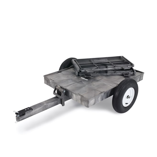 The Rubbermaid Commercial Tractor Cart 8 CF unassembled, 750 lb. capacity