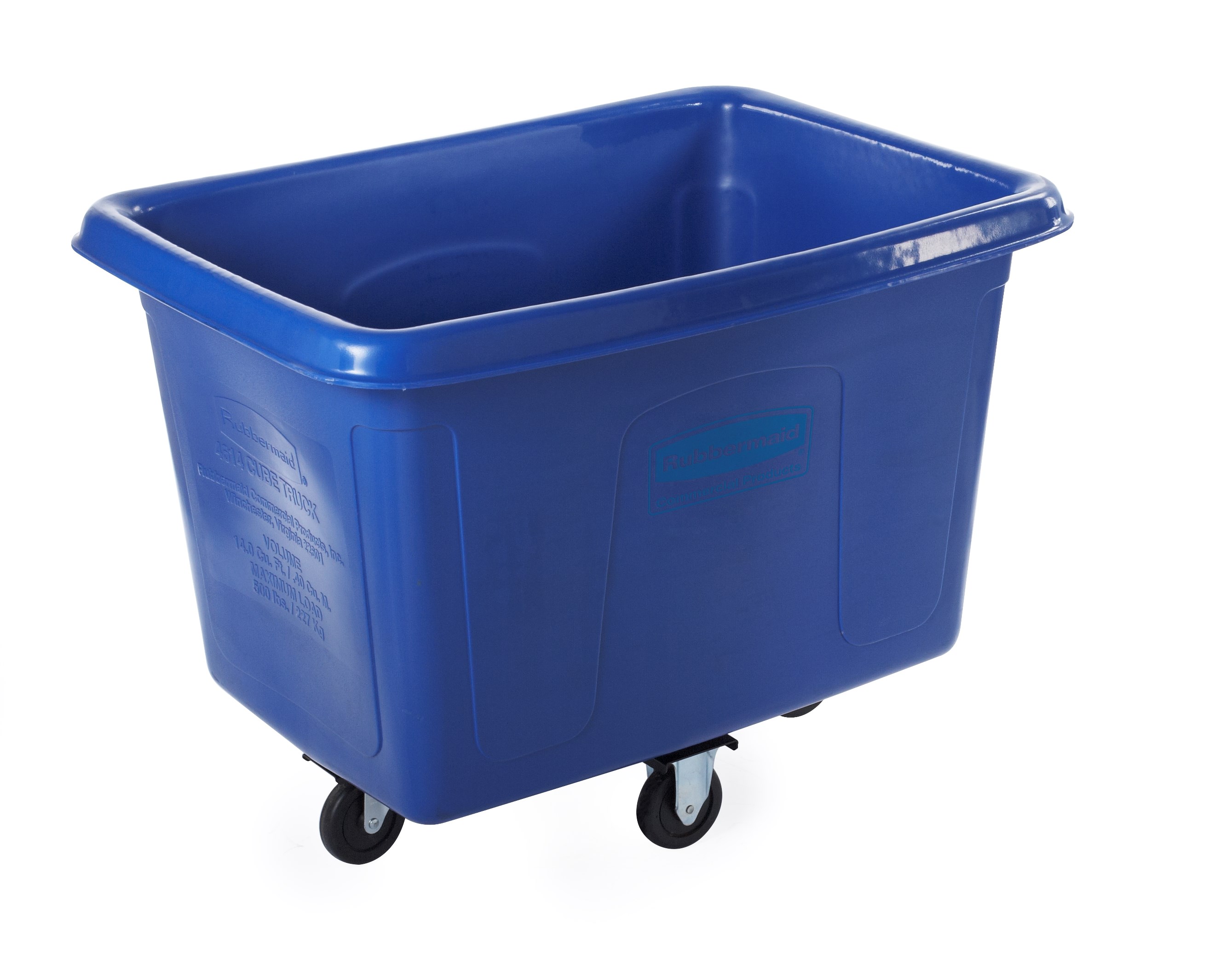 The Rubbermaid Commercial 14 cuft Cube Truck is part of a full line of Cube Trucks assisting in waste collection, material transport, and laundry handling.