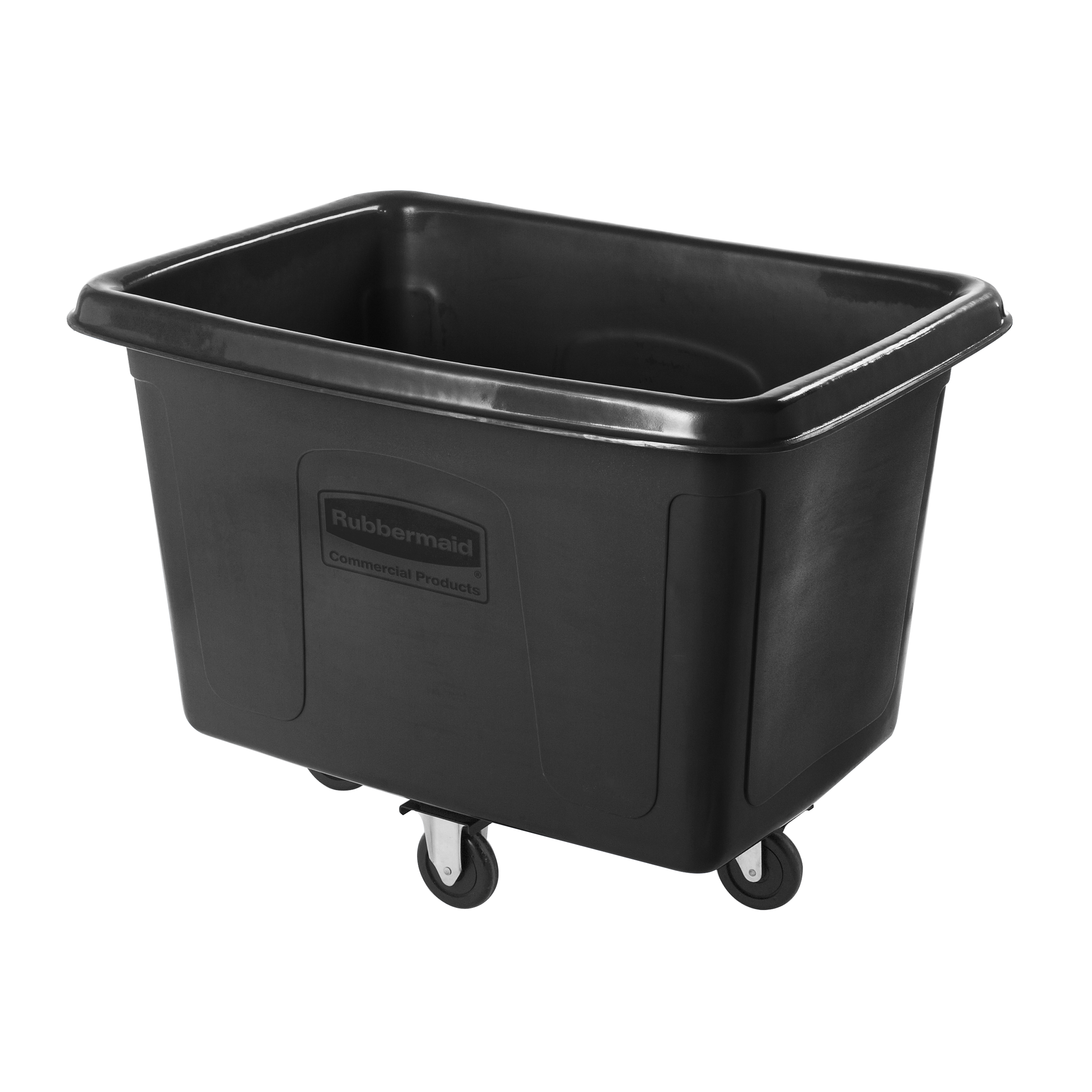 The Rubbermaid Commercial 14 cu ft Cube Truck is part of a full line of Cube Trucks assisting in waste collection, material transport, and laundry handling.