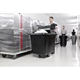 The Rubbermaid Commercial 20 cu ft Cube Truck is part of a full line of Cube Trucks assisting in waste collection, material transport, and laundry handling.