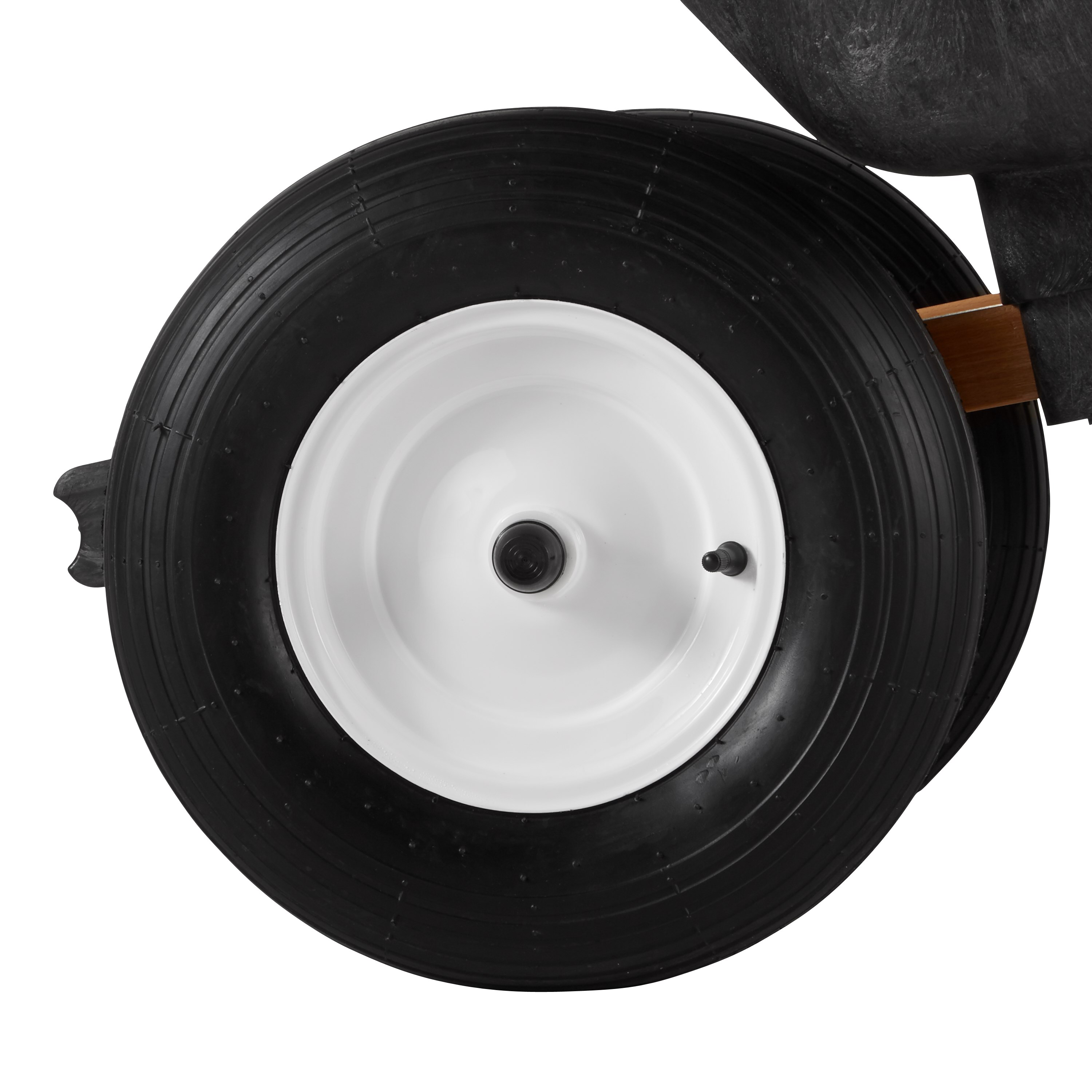 The Rubbermaid Commercial Wheelbarrow 6.5 CF 2 wheel, 200 lb. capacity