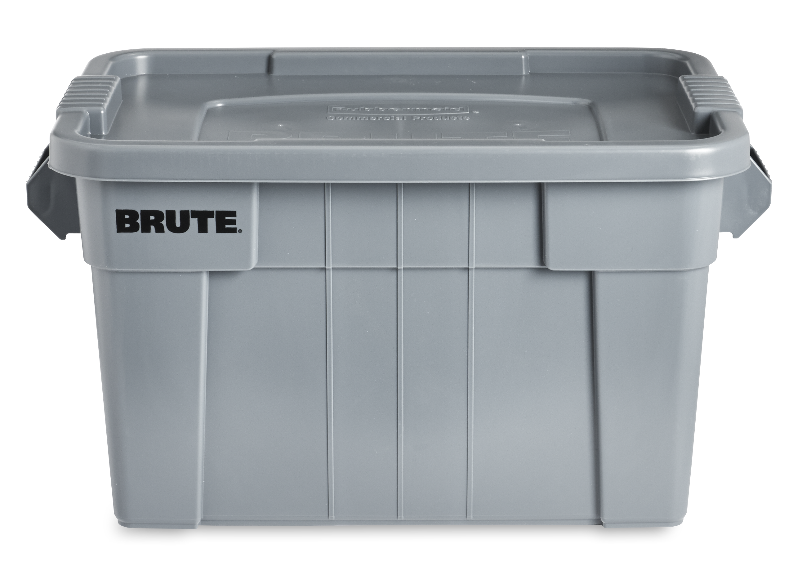 The Rubbermaid Commercial BRUTE® Tote Storage Bin with Lid is a heavy-duty storage container. Ideal for the food service industry, these plastic food storage containers are NSF-certified for use in food handling and processing.