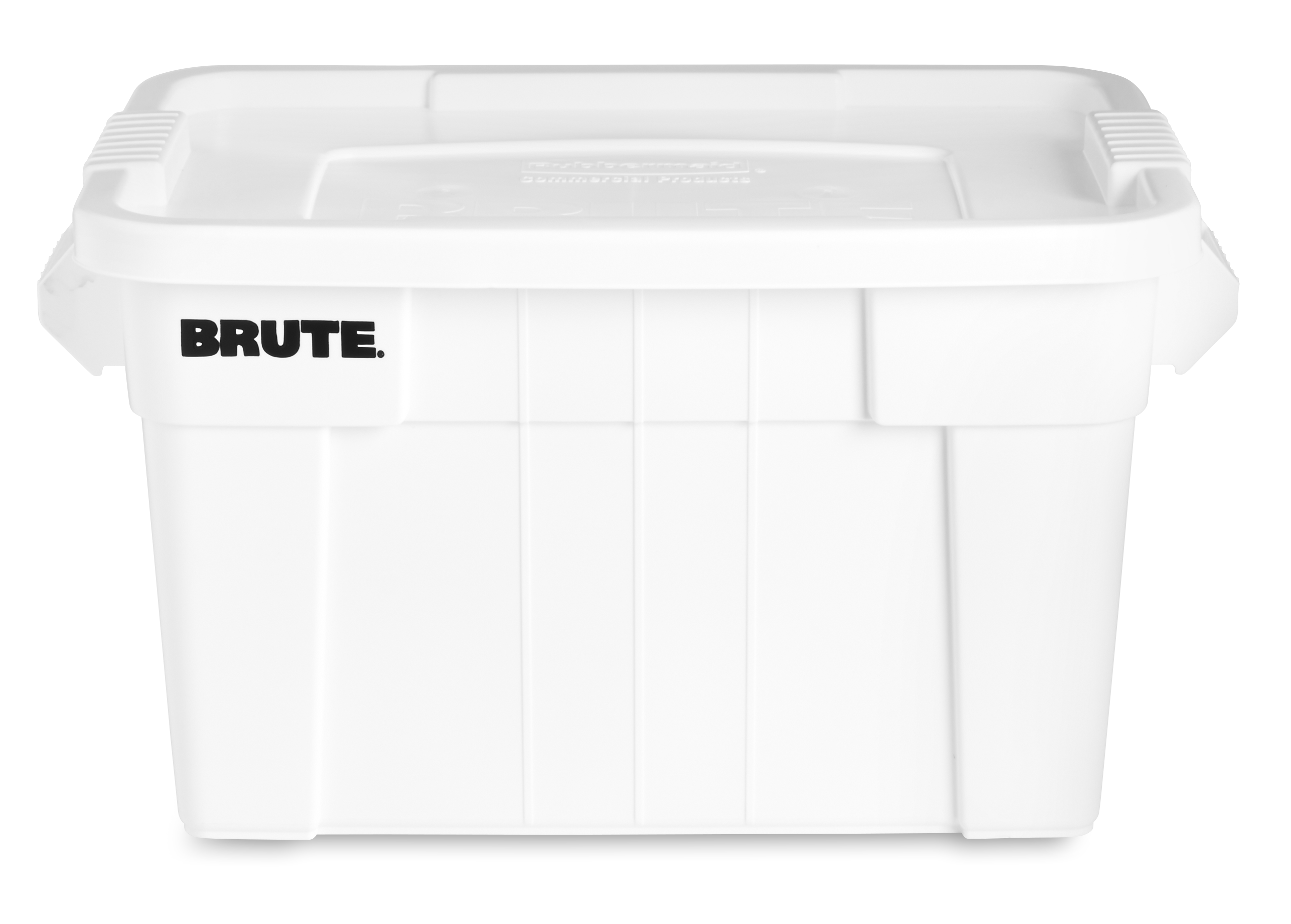 The Rubbermaid Commercial BRUTE® Food Storage Tote with Lid is ideal for the food service industry, these plastic food storage containers meet NSF/ANSI Standard 2 for use in food handling and processing.