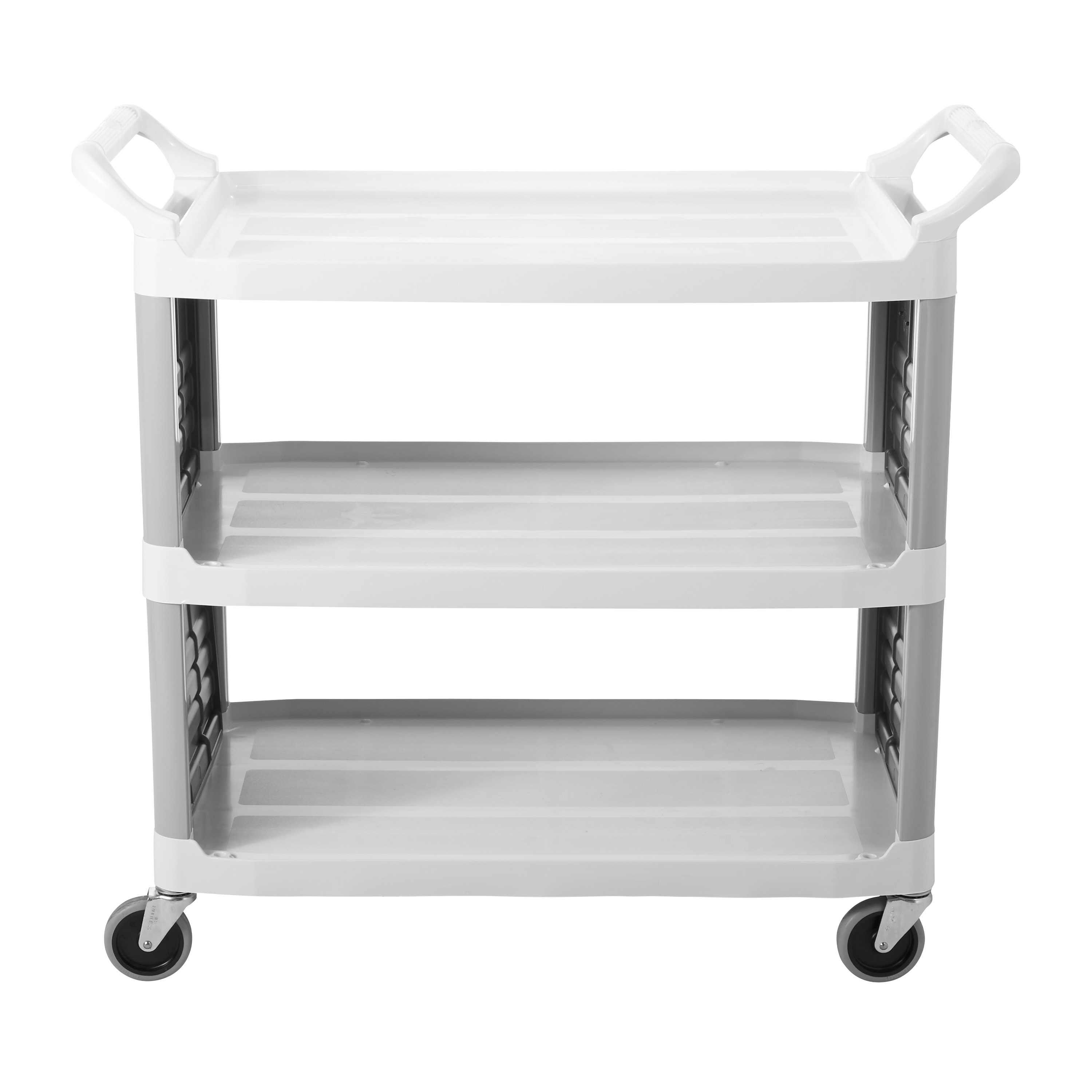 The Rubbermaid Commercial Utility Cart is constructed from durable HDPE (high-density polypropylene) for improved chemical resistance that will not absorb moisture.